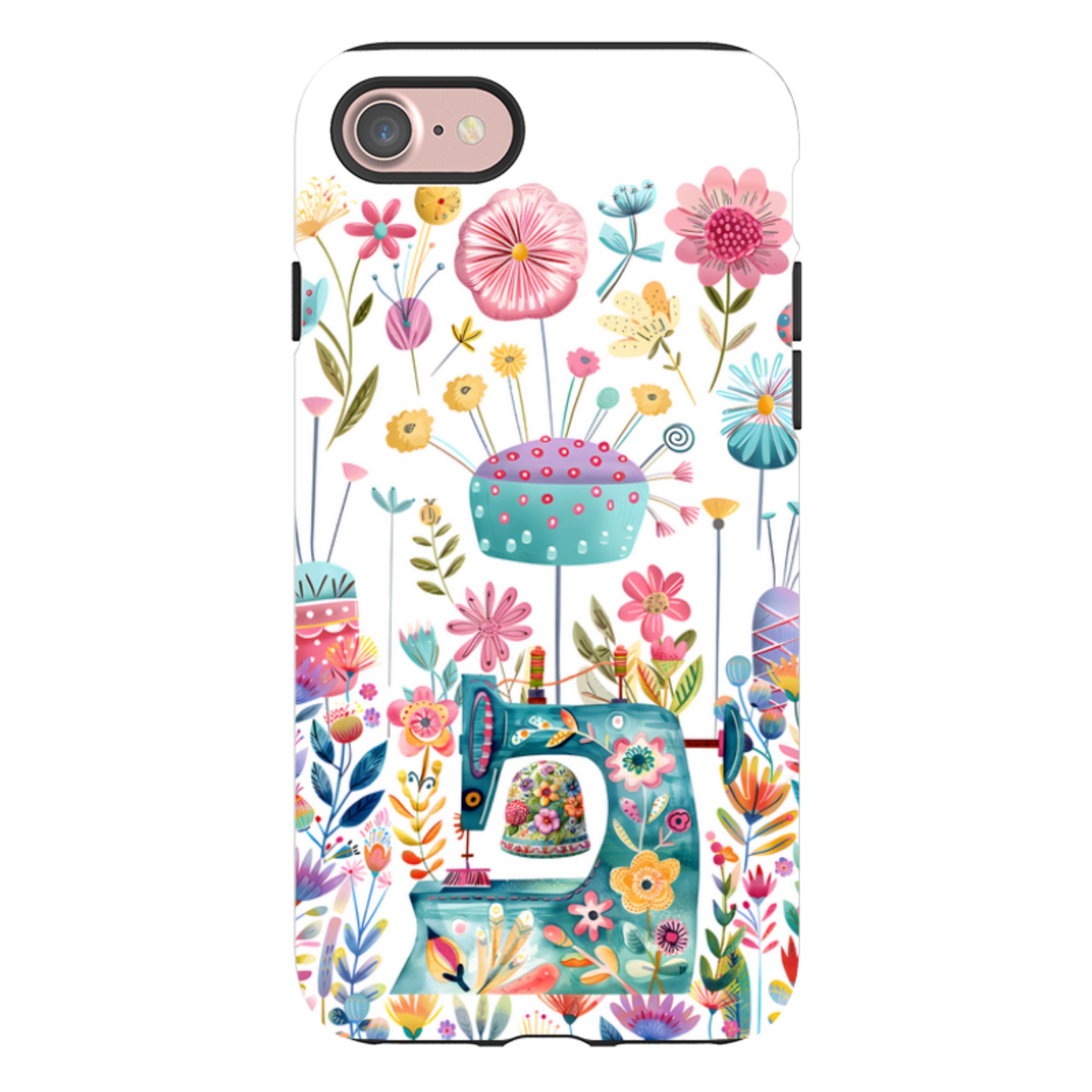 iPhone Case - Floral Sewing Machine