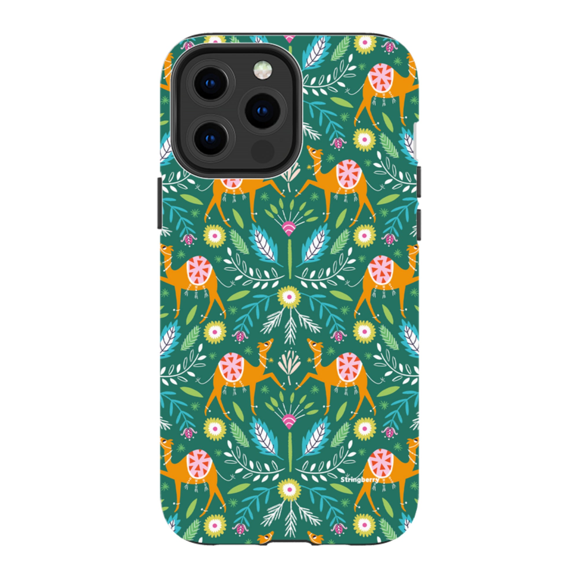 iPhone MagSafe Tough Case -  Camel Damask By Ali Brookes