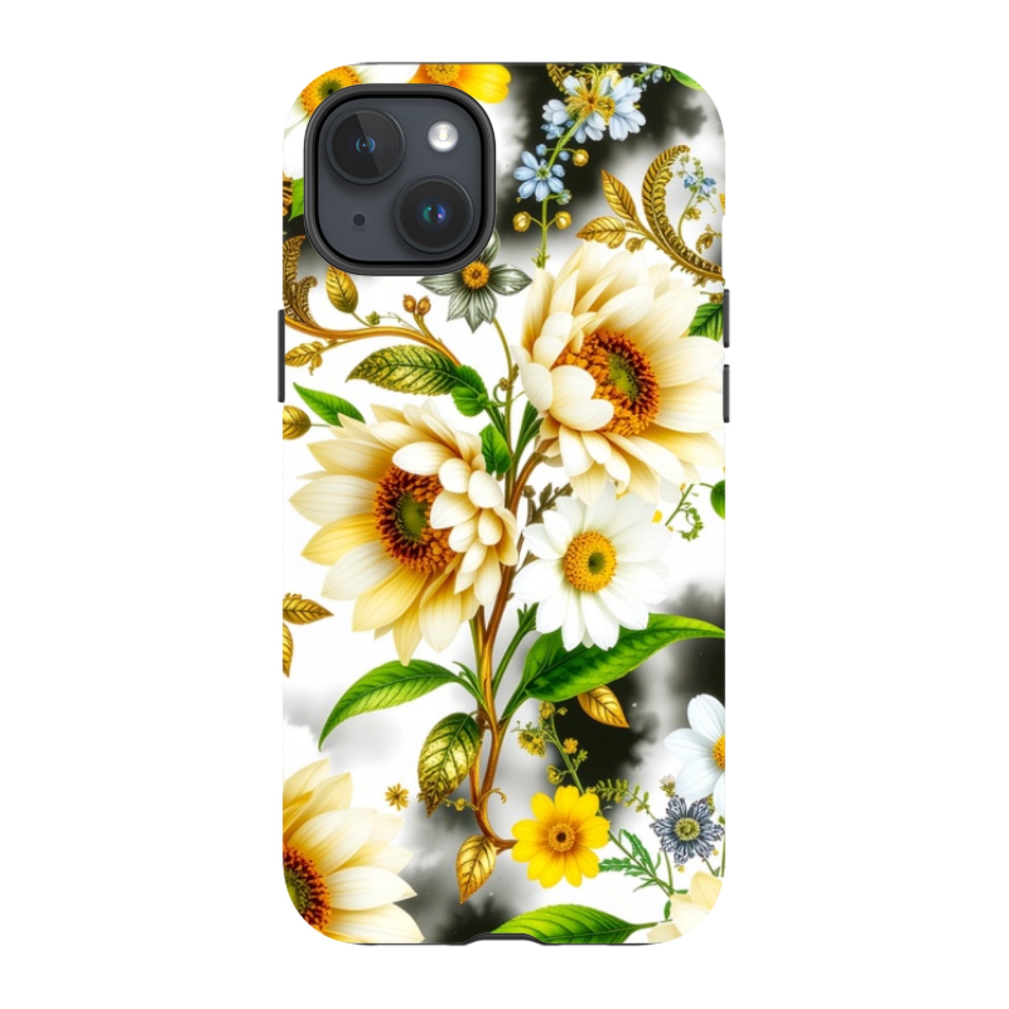 iPhone Case - Gold Flowers