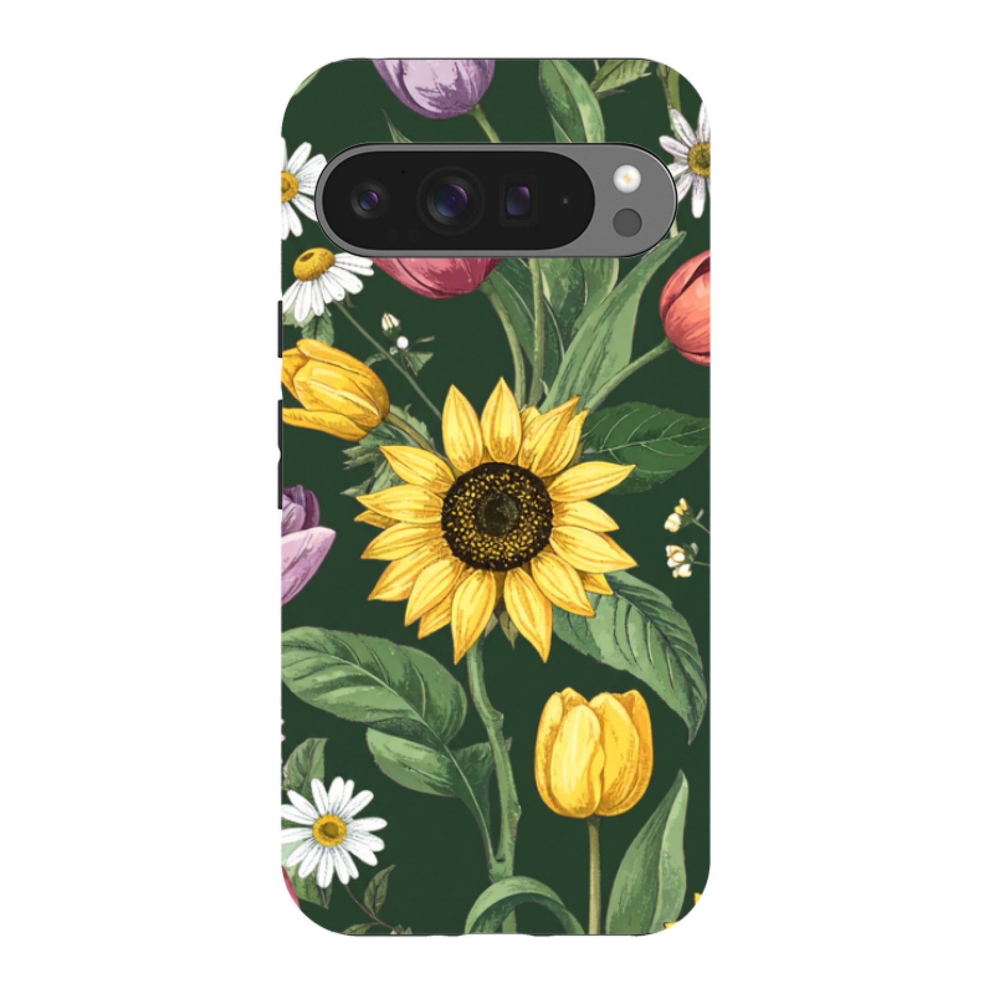 Google Tough Case - Green Sunflowers