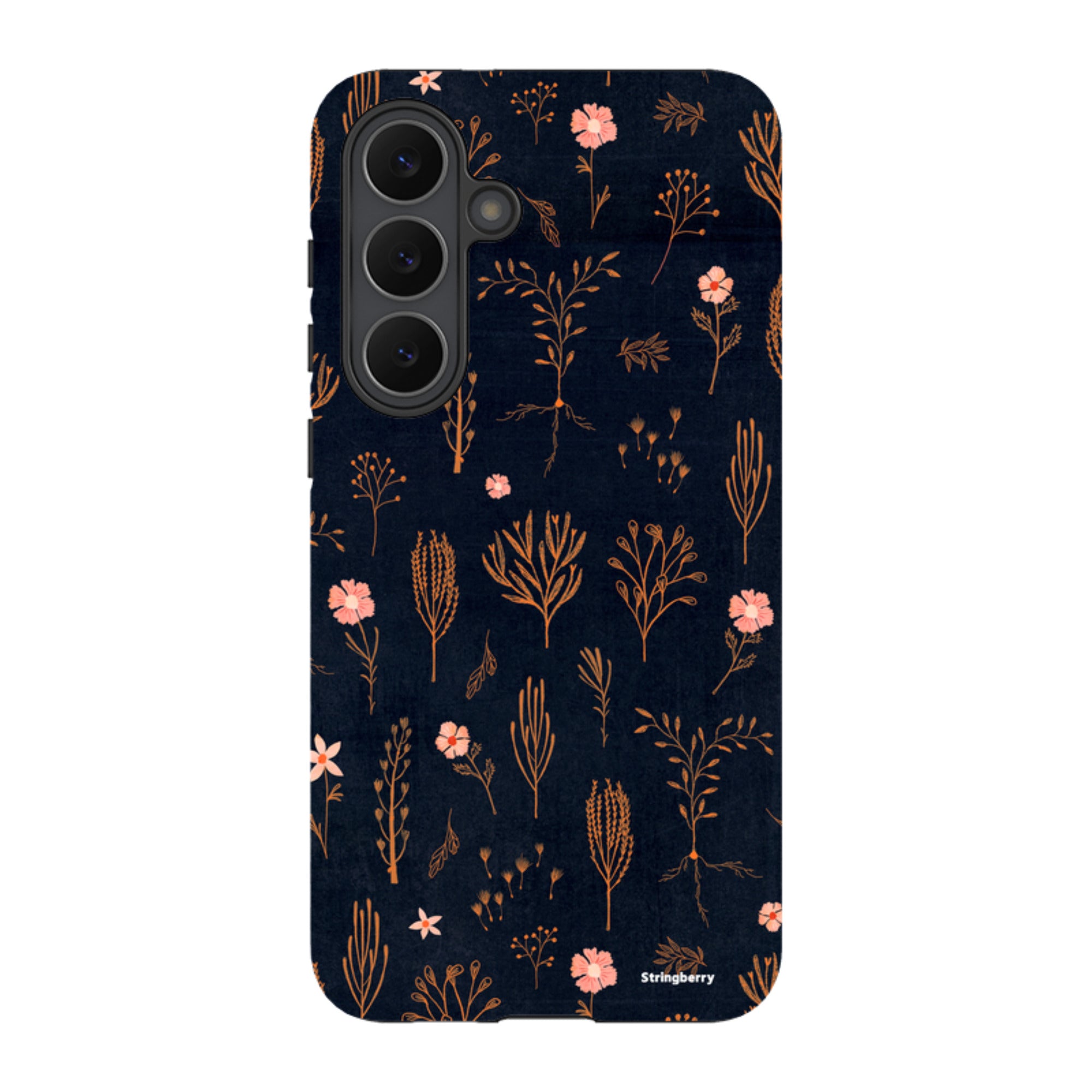 Samsung Tough Case - Floral Light Orange And Pink By Katherine Quinn