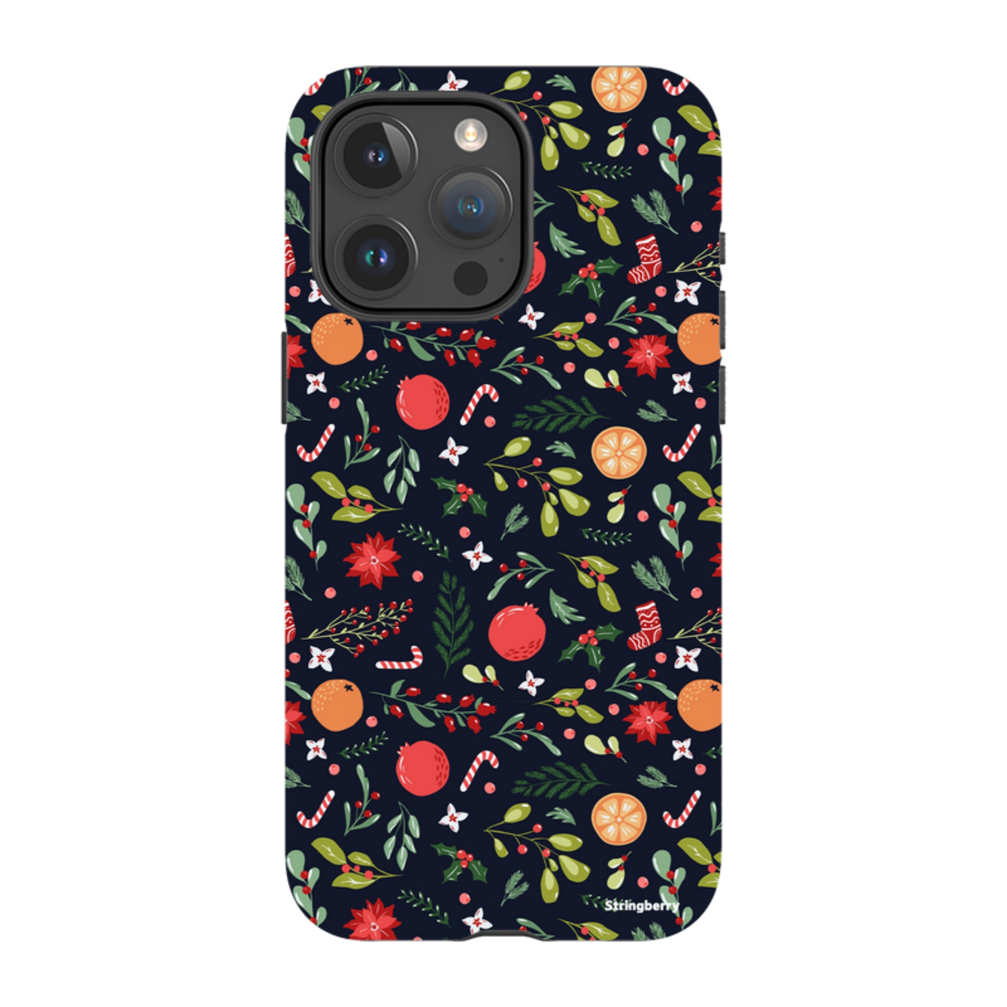 iPhone Tough Case - Oranges and Candy Canes II