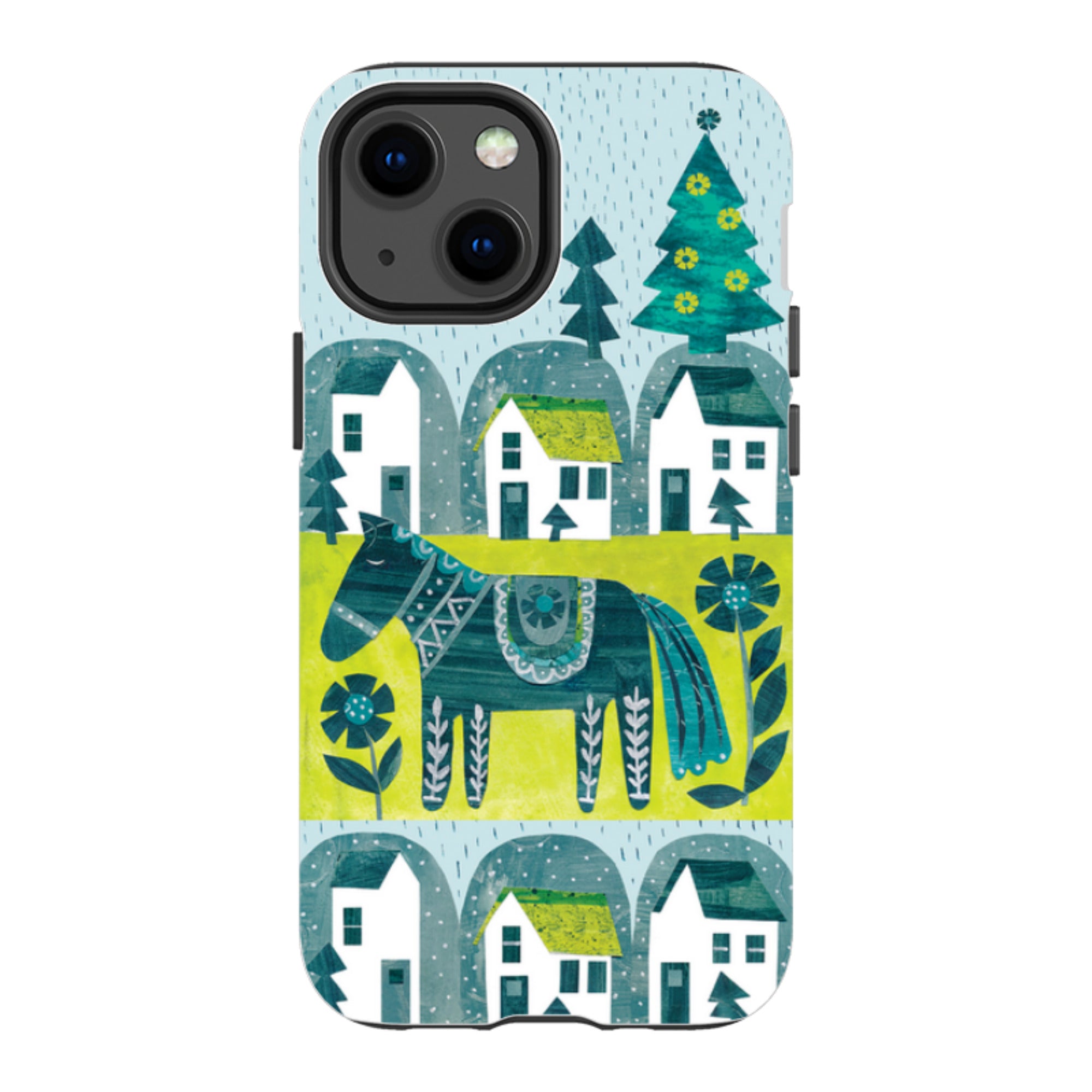 iPhone Tough Case - Winter Dala Horse By Tracey English