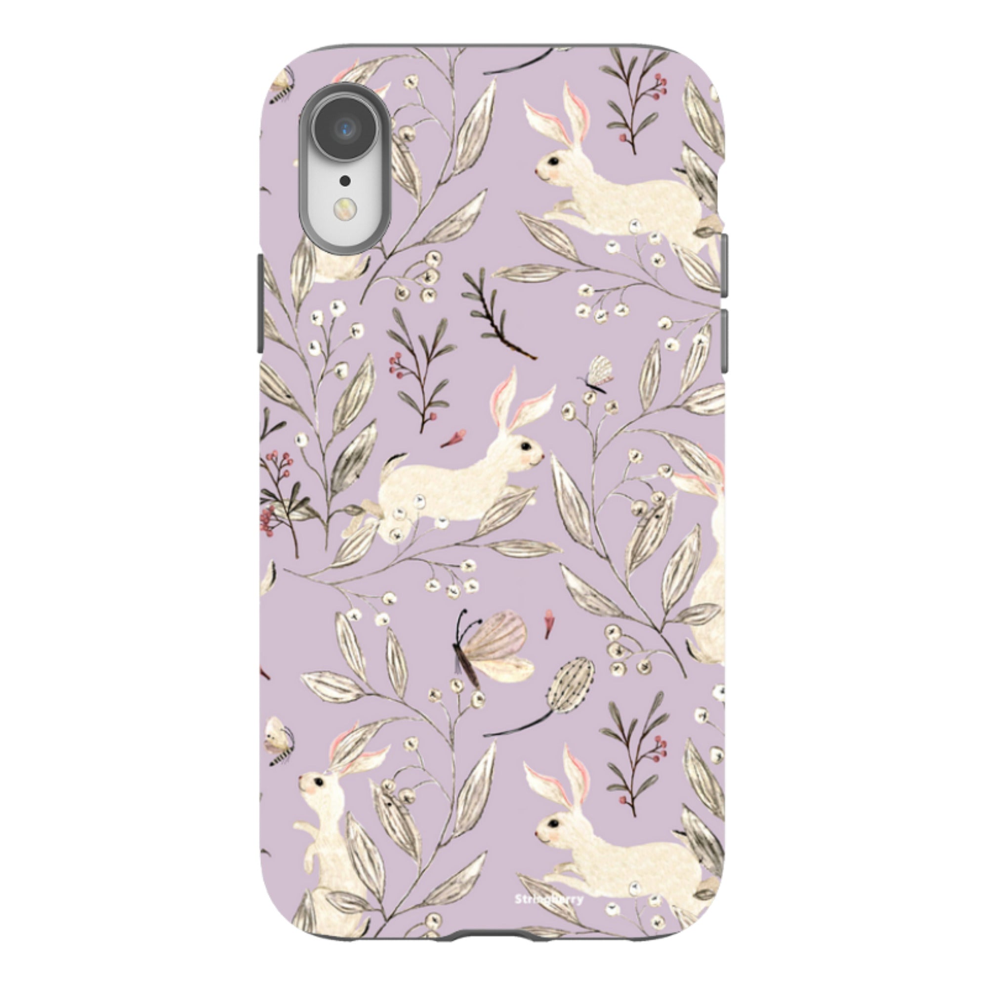 iPhone Tough Case - Bunnies Mauve By Katherine Quinn