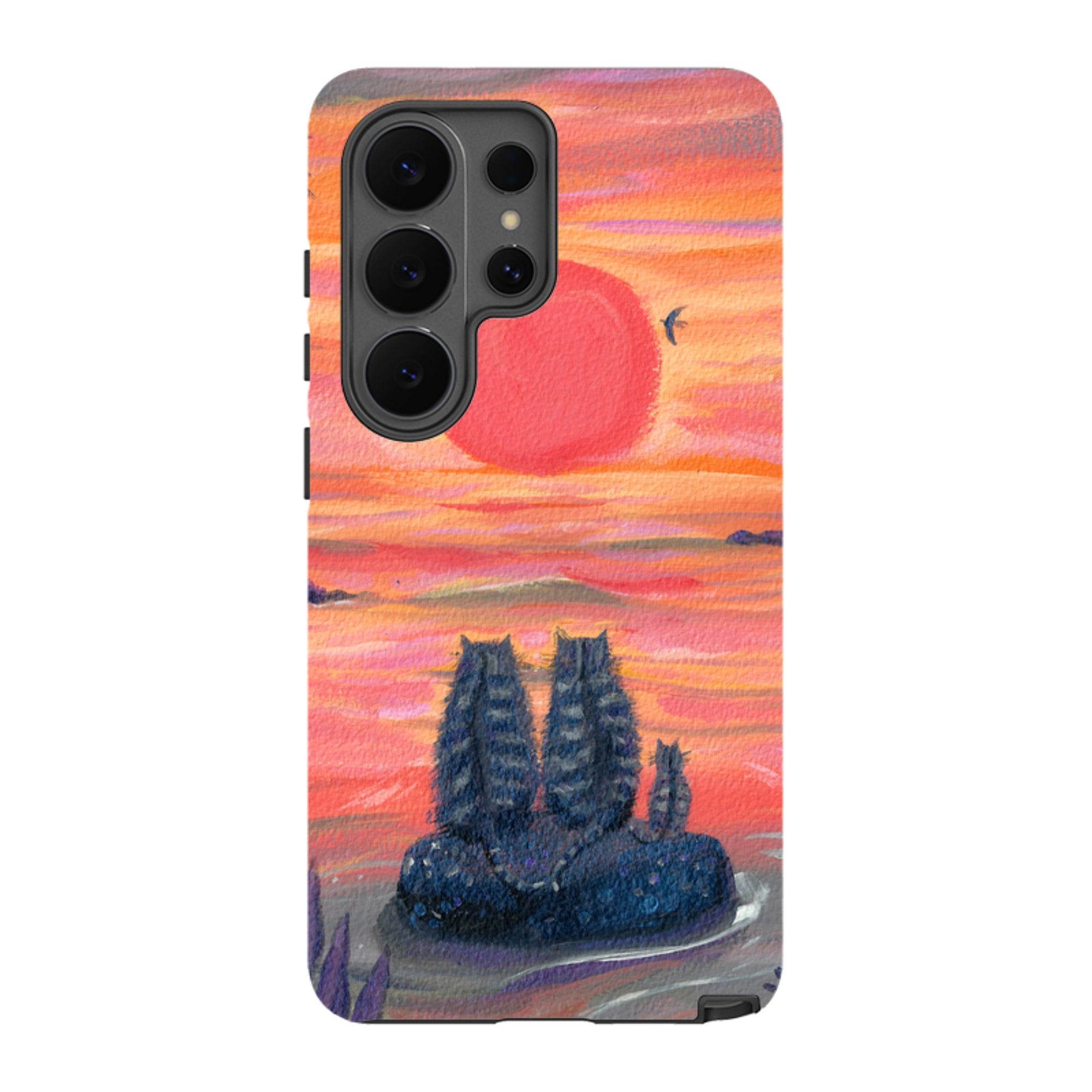 Samsung Tough Case - Sunset Cats By Mary Stubberfield