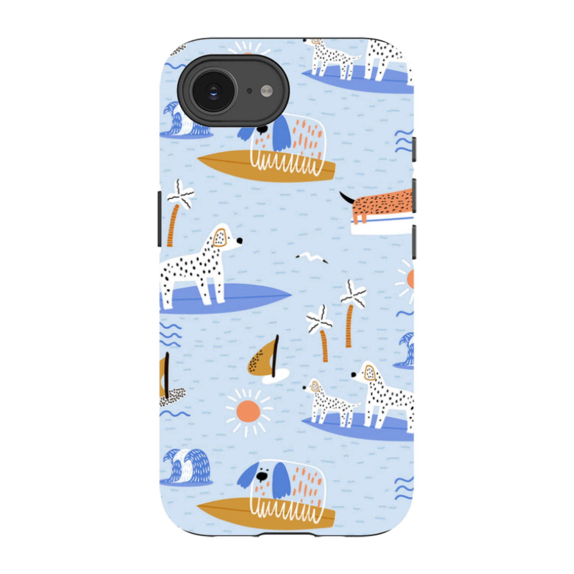 iPhone Tough Case - Surfing Dogs