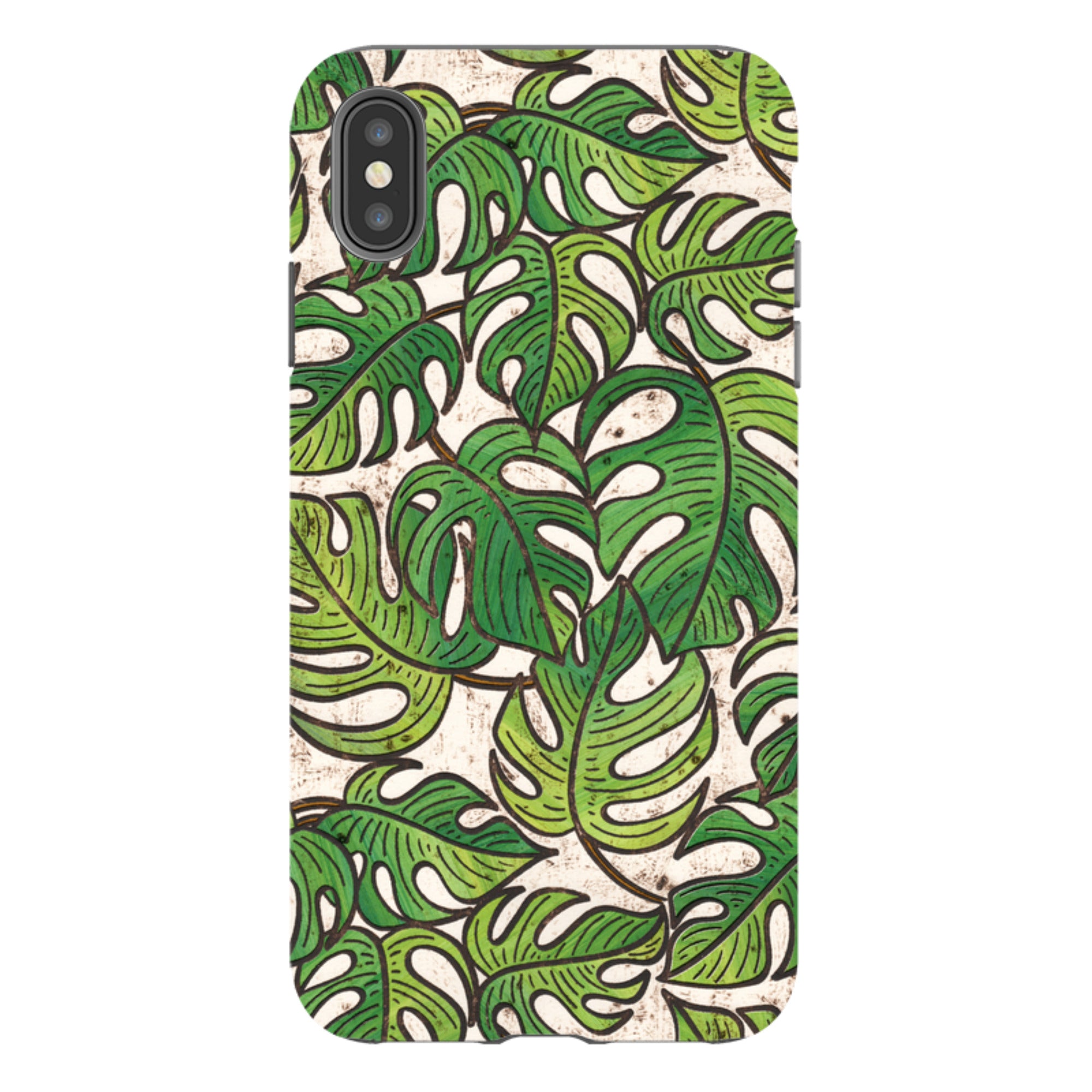 iPhone Tough Case - Green Floral 1 By Amelia Bowman