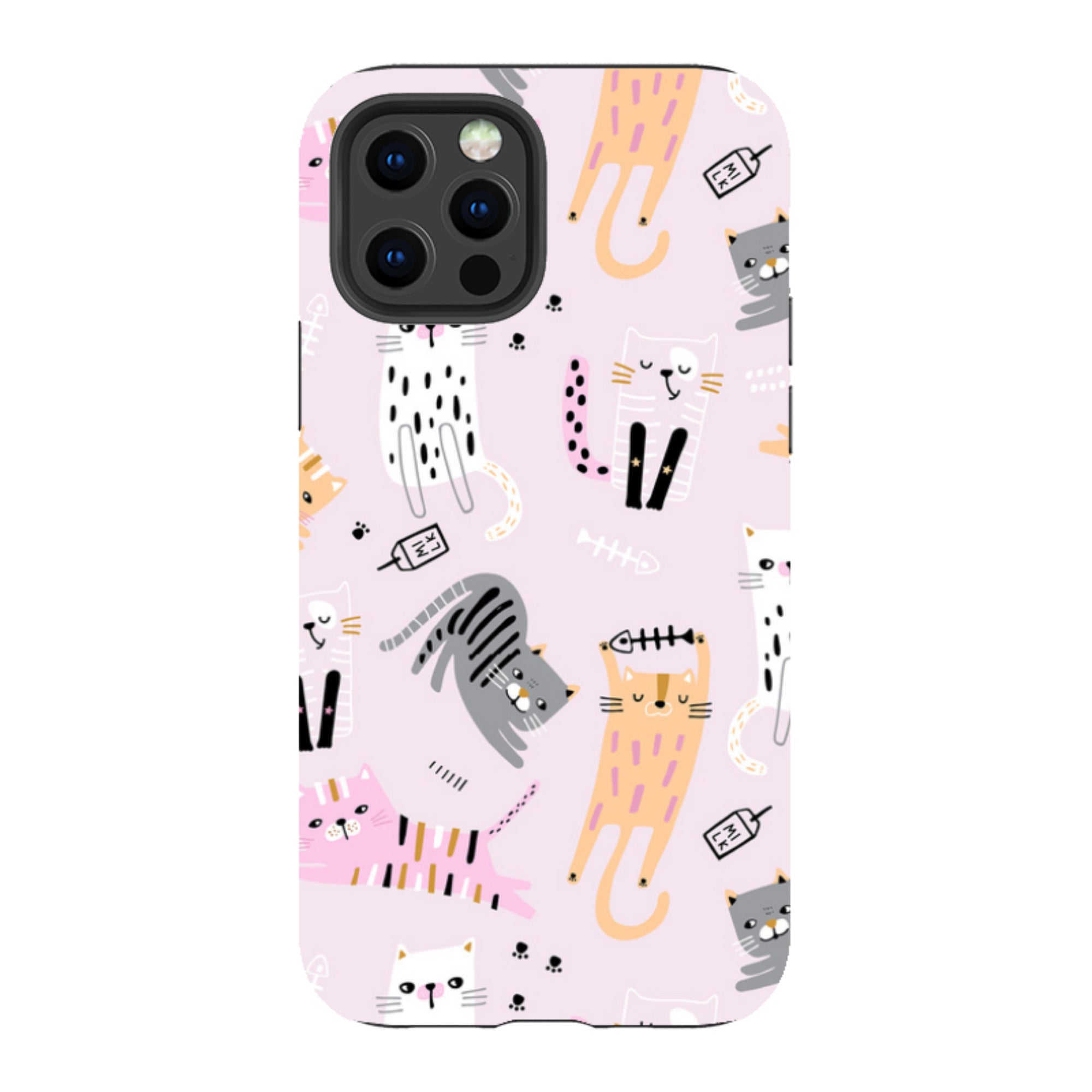 iPhone Tough Case - Cat And Bone Pink