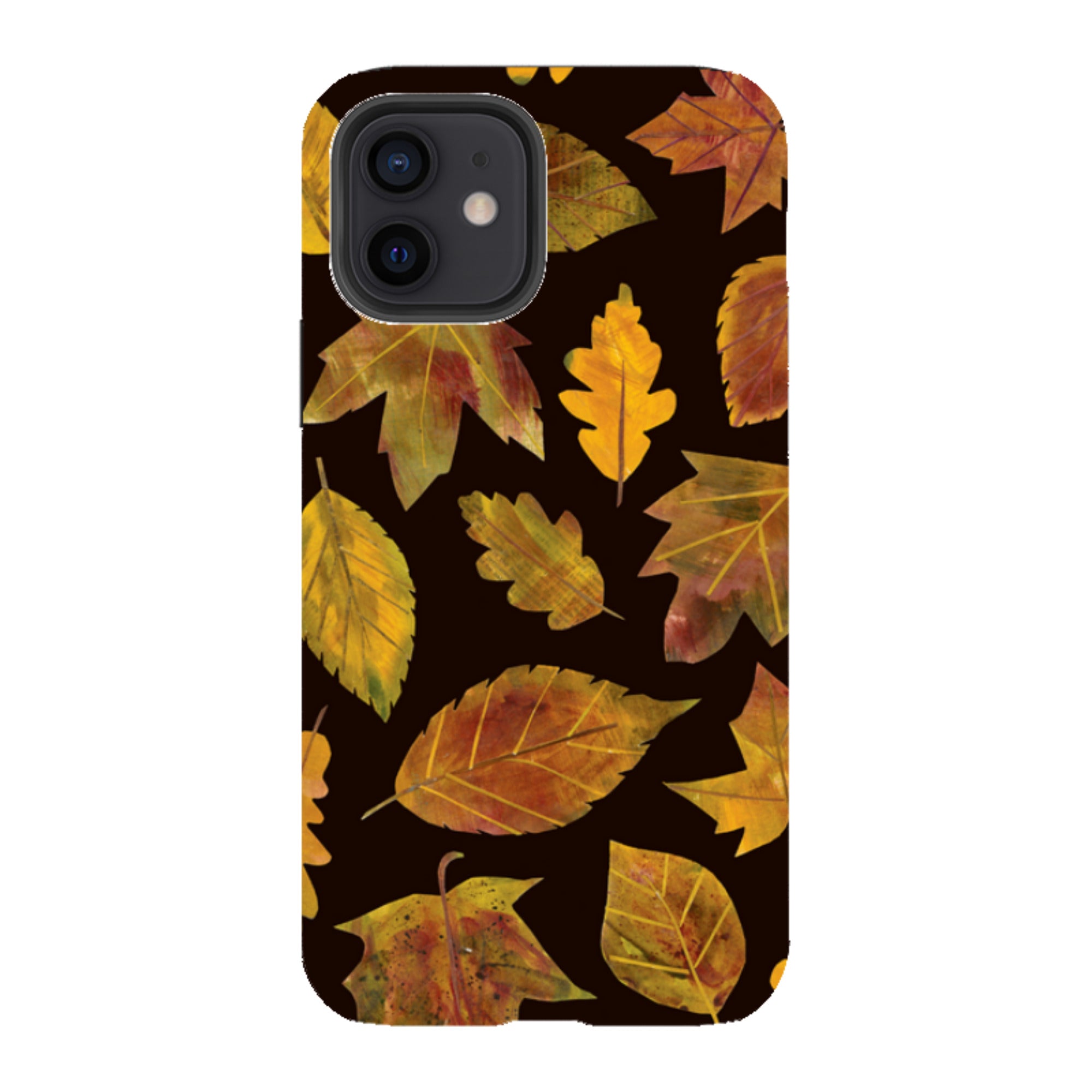 iPhone Tough Case - Autumn Textured Leaves By Tracey English