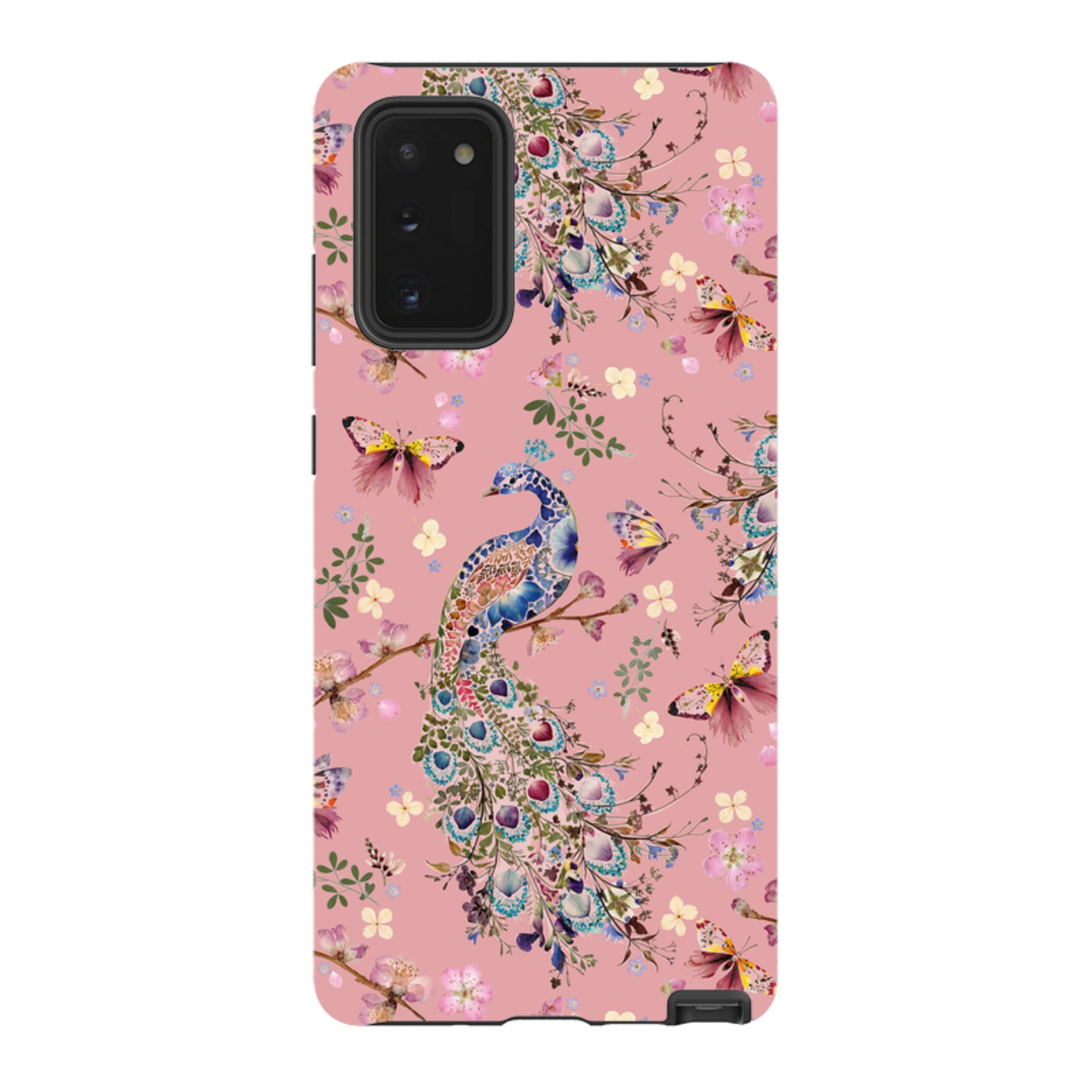 Samsung Tough Case - Peacock and Cherry Blossoms Lupine By Helen Ahpornsiri