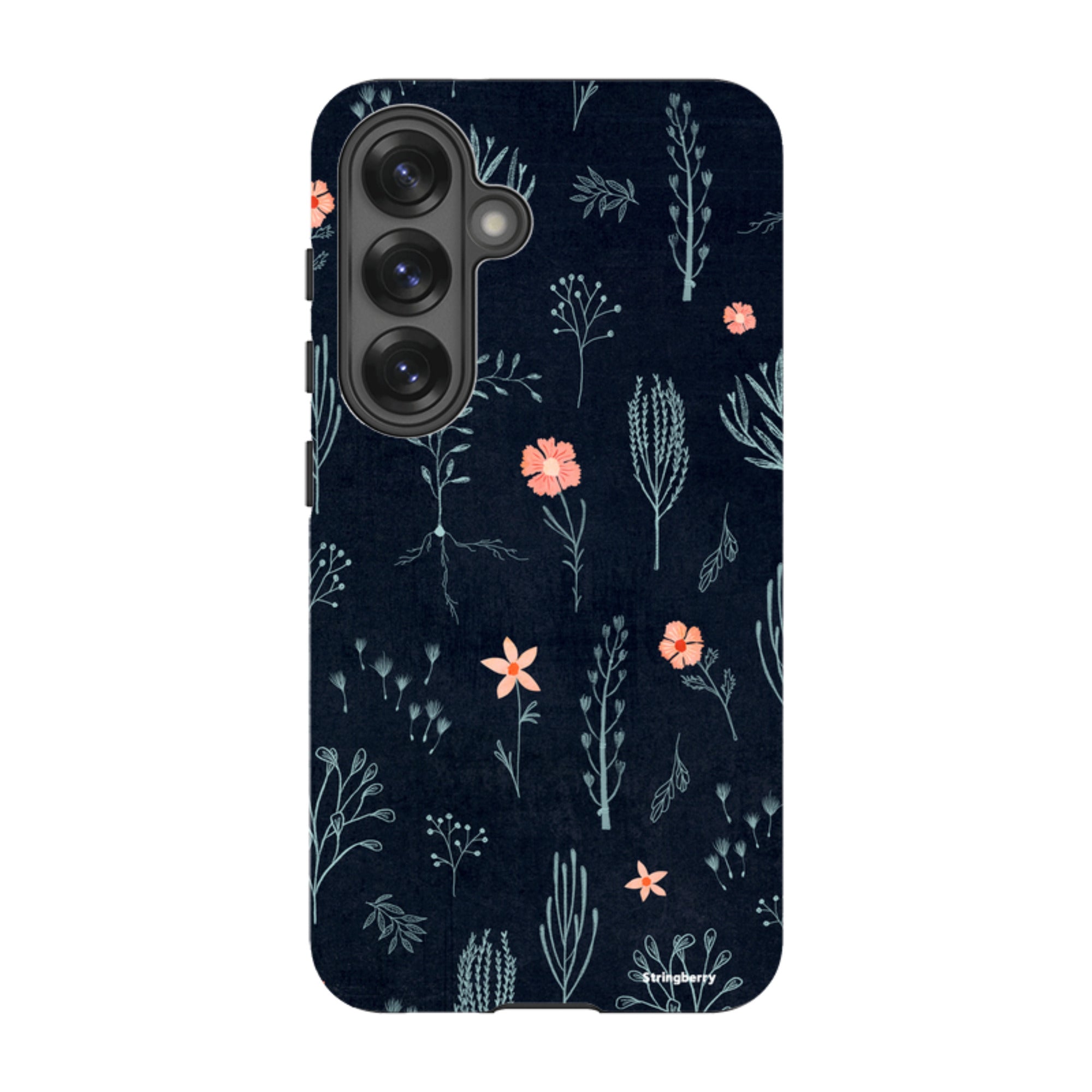 Samsung Tough Case - Floral Light Blue And Pink By Katherine Quinn