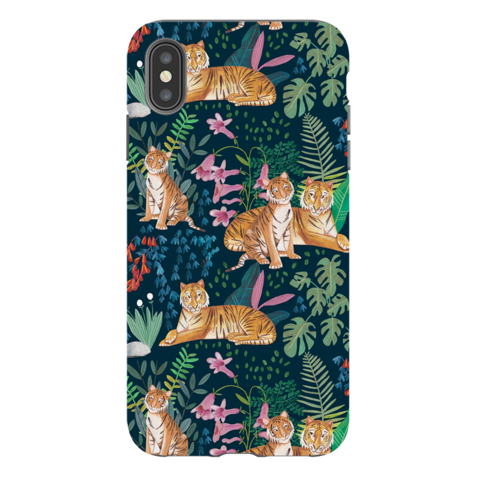 iPhone Tough Case - Tiger Pattern By Caroline Bonne Muller
