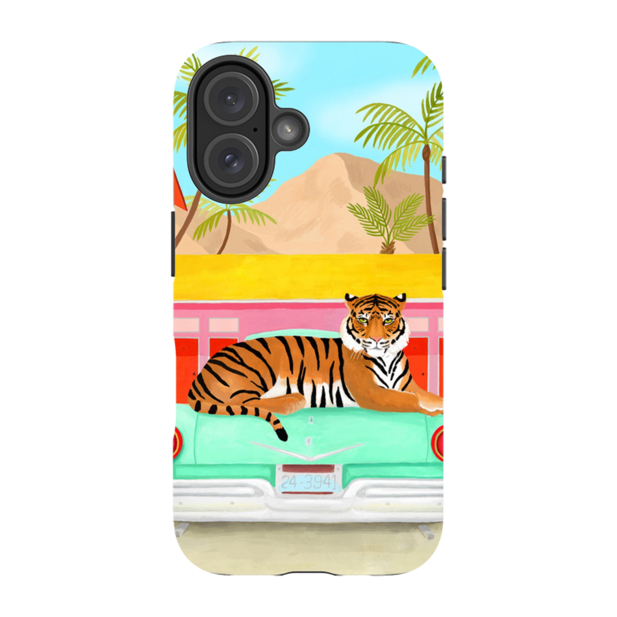 iPhone MagSafe Tough Case - Palm Motel Tiger By Bex Parkin