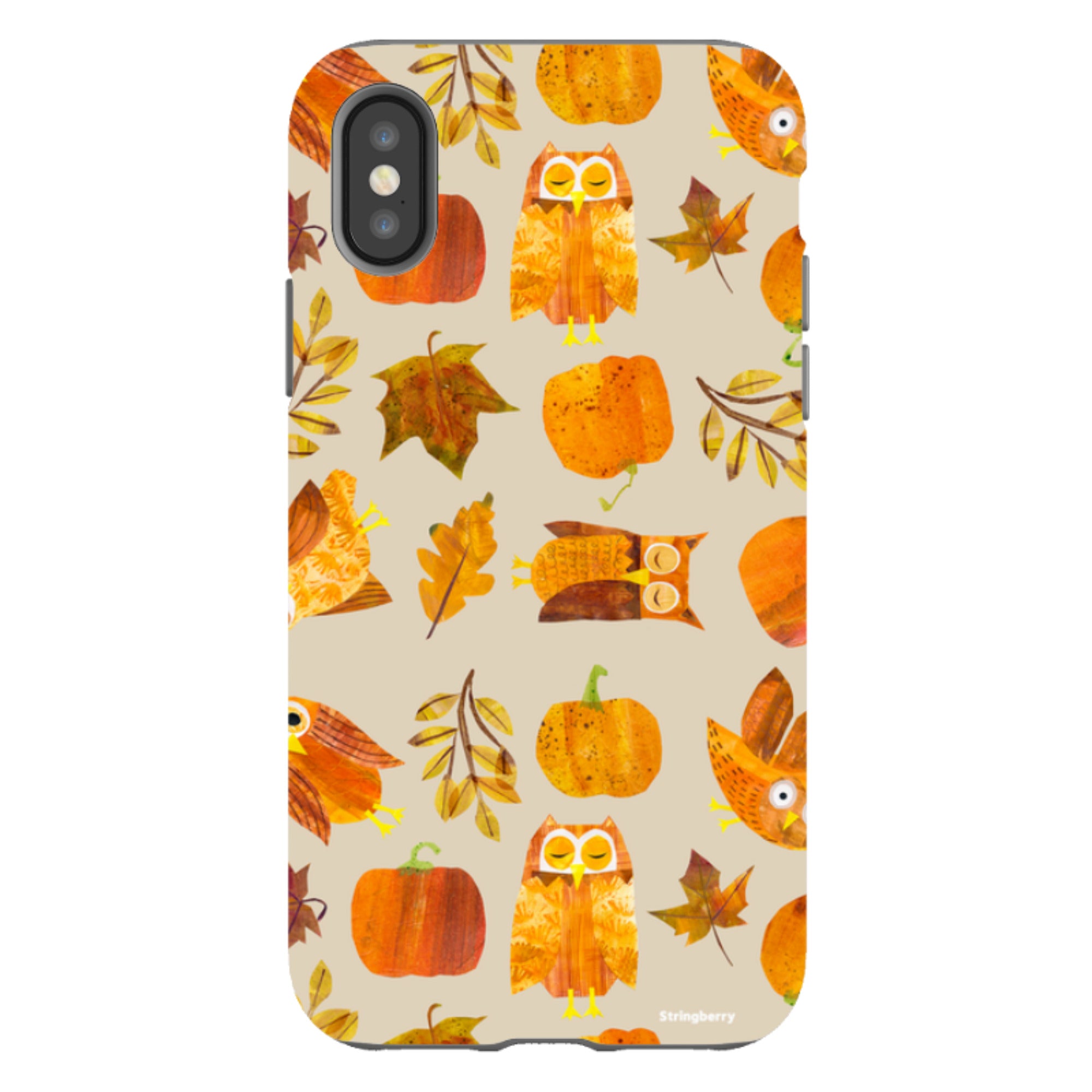 iPhone Tough Case - Pumpkins and Owls By Tracey English