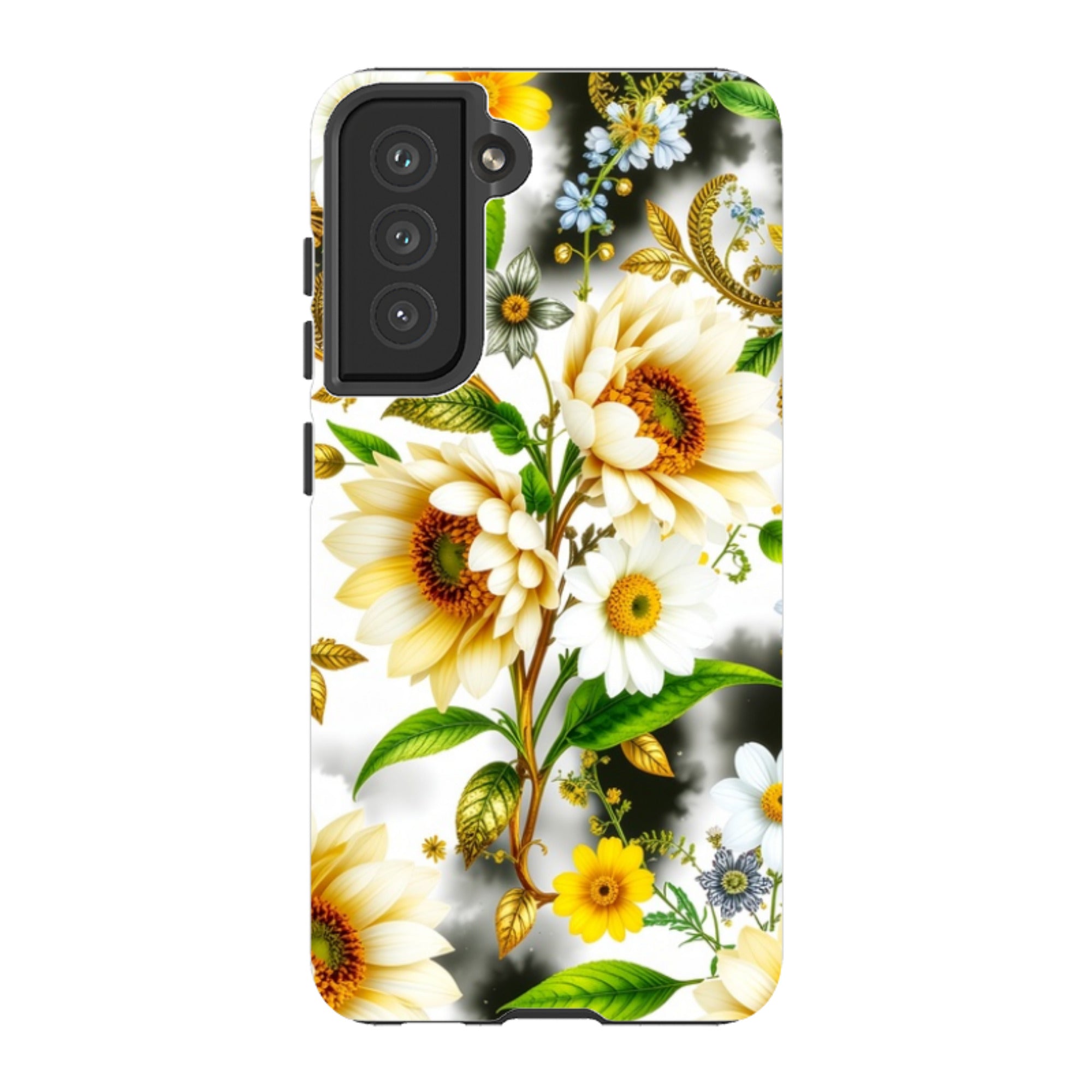 Samsung Tough  Case - Gold Flowers