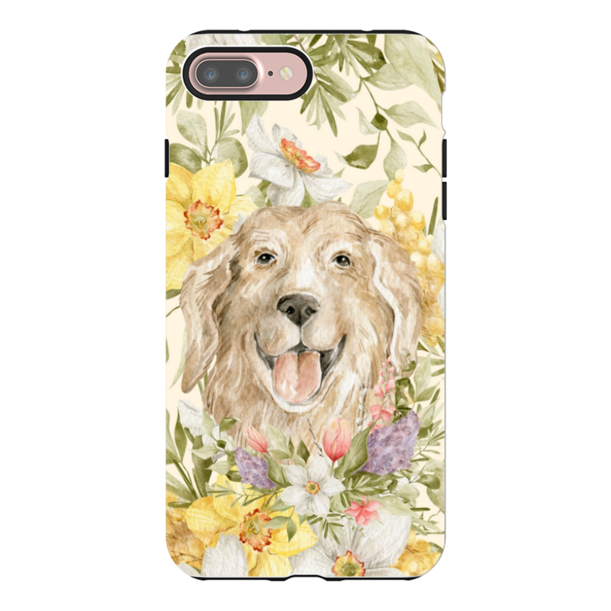iPhone Tough Case - Floral Dog