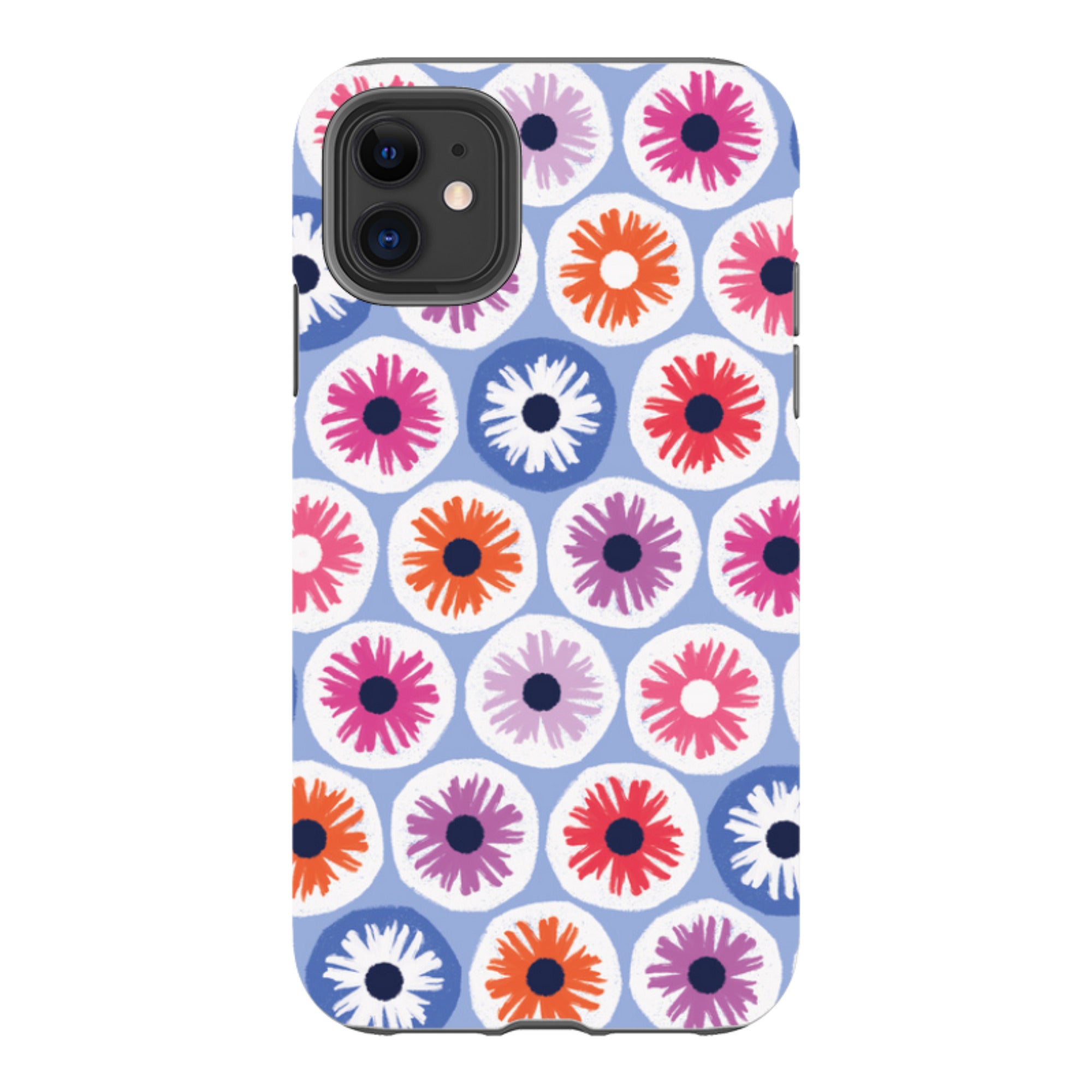 iPhone Tough Case - Penny Flowers Light Blue By Ali Brookes