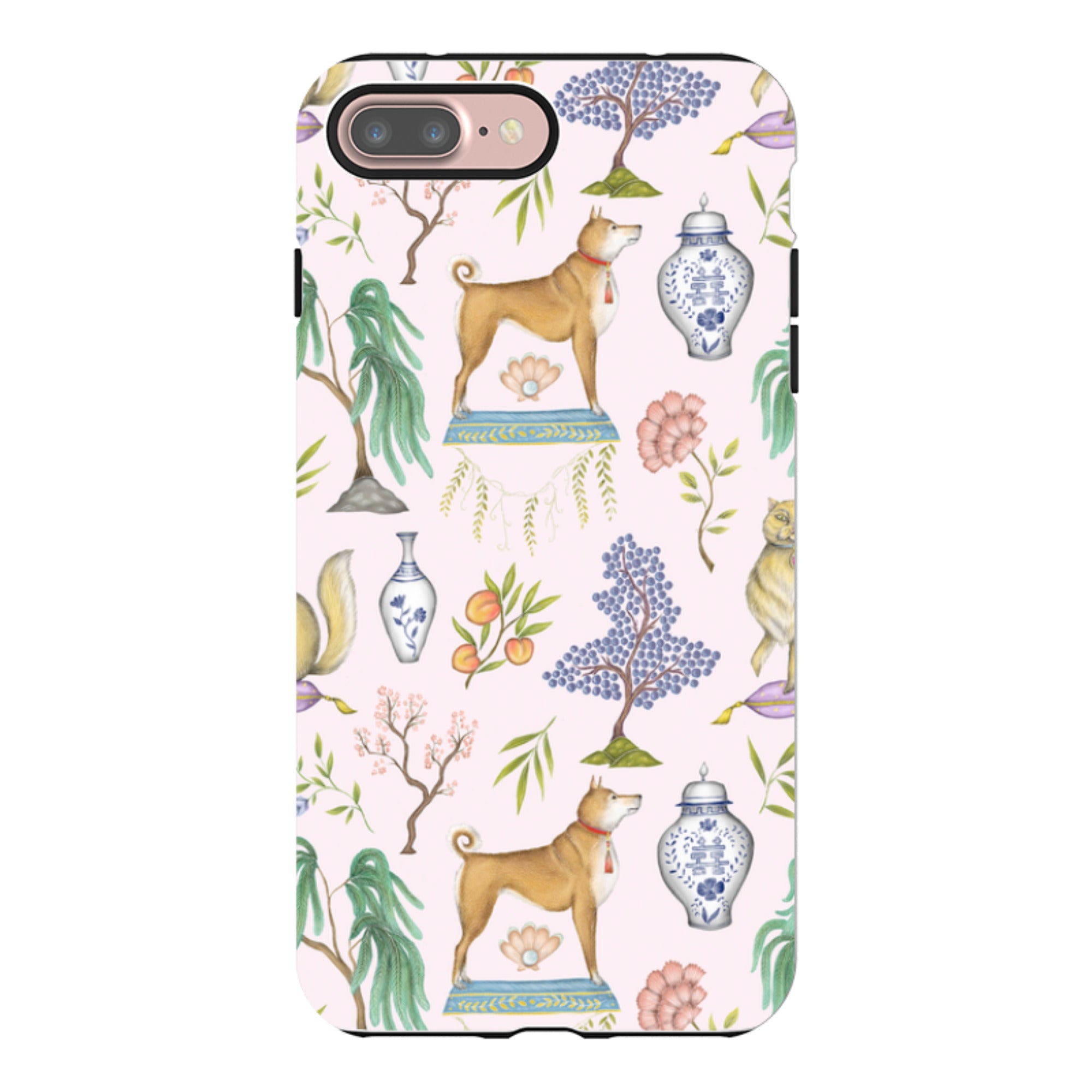 iPhone Tough Case - Chinoiserie Menagerie Pink By Catherine Rowe