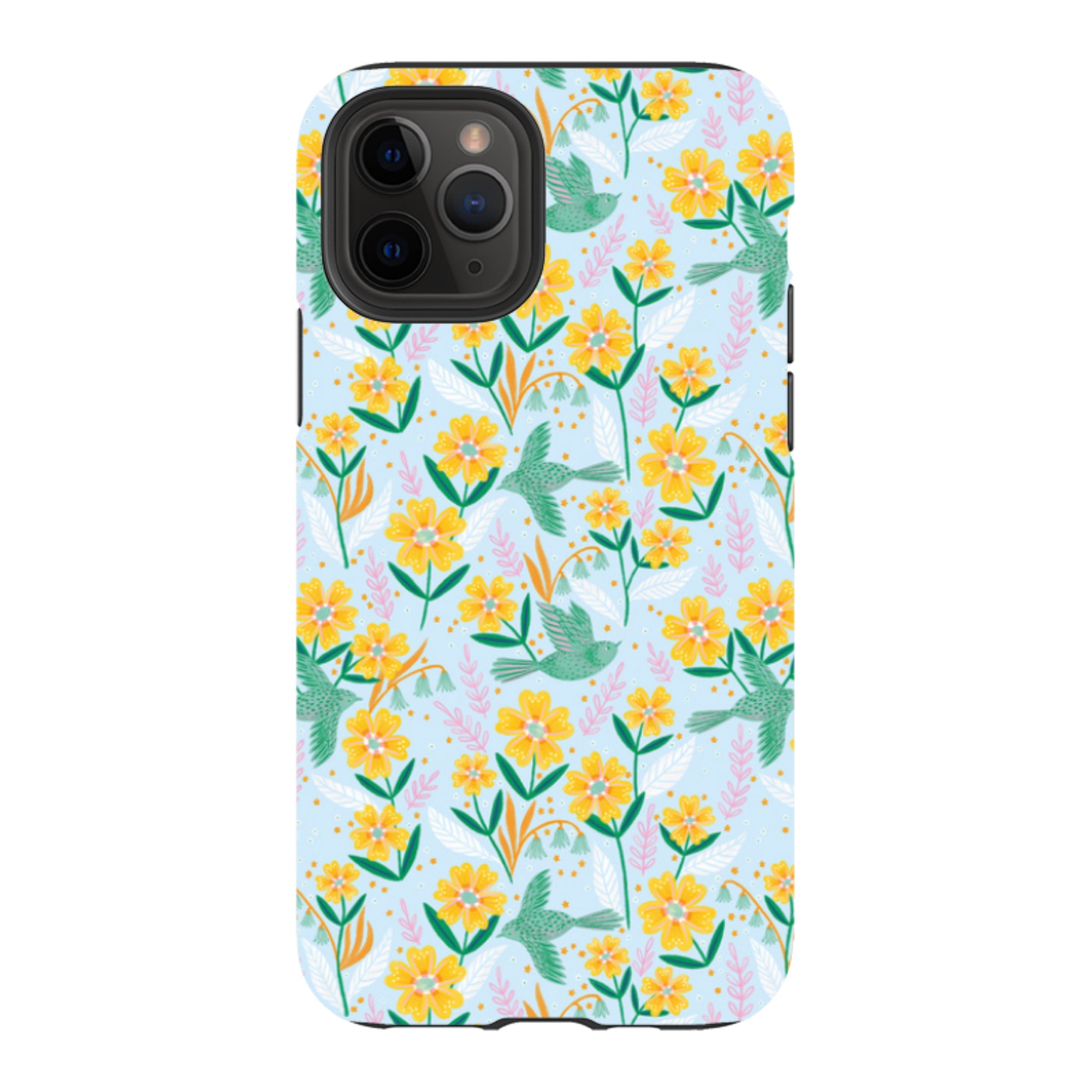 iPhone Tough Case - Sweet Birds Blue By Lee Foster Wilson