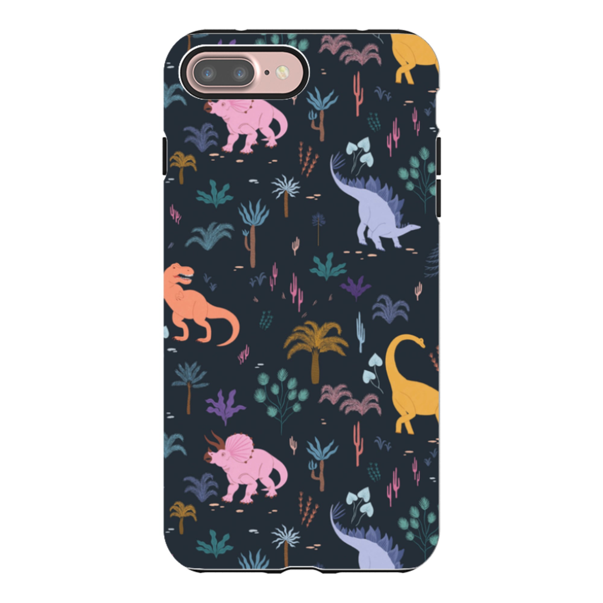 iPhone Tough Case - Dinosaur Pattern Dark By Meghann Rader