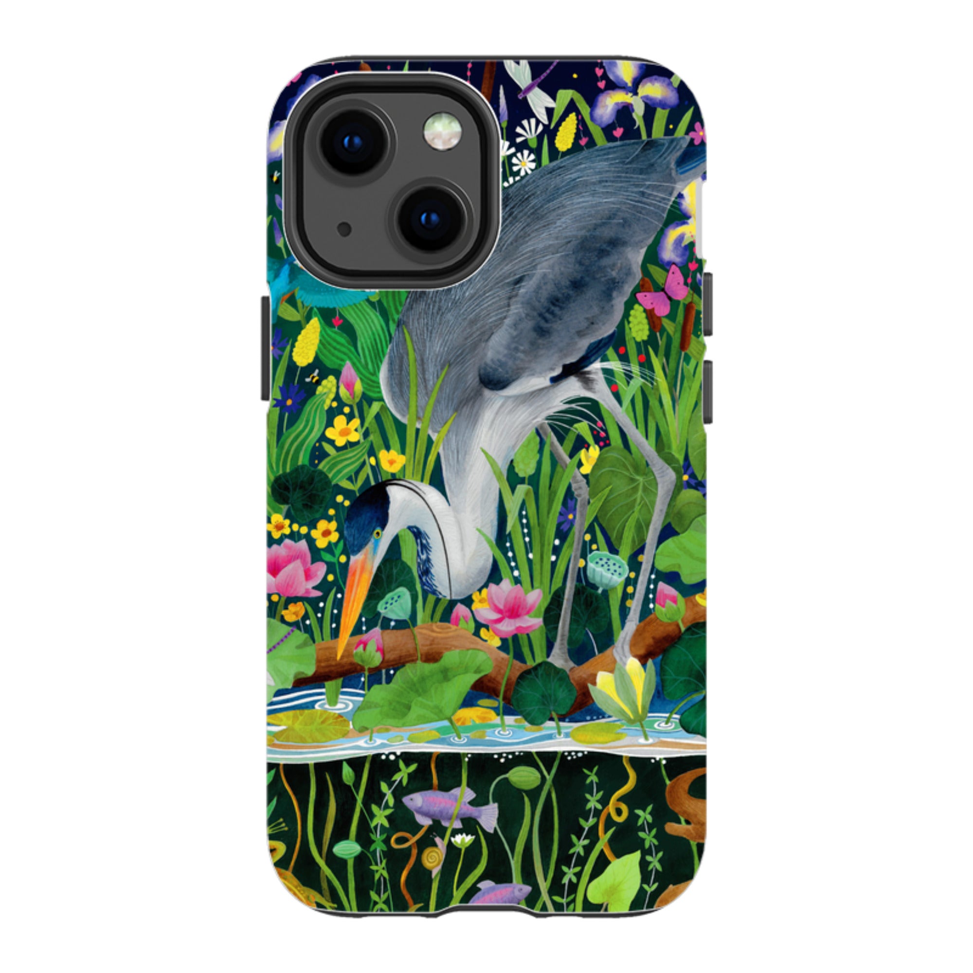 iPhone Tough Case - Heron Fishing By Bex Parkin
