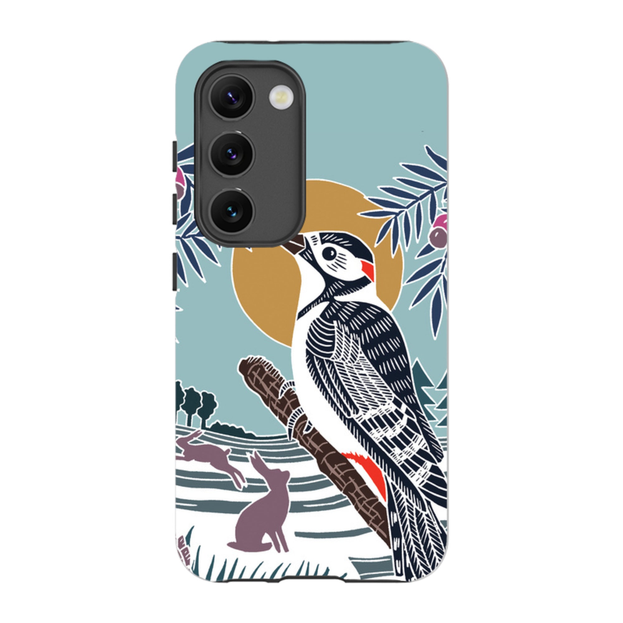 Samsung Tough Case - Woodpecker Brown By Kate Heiss
