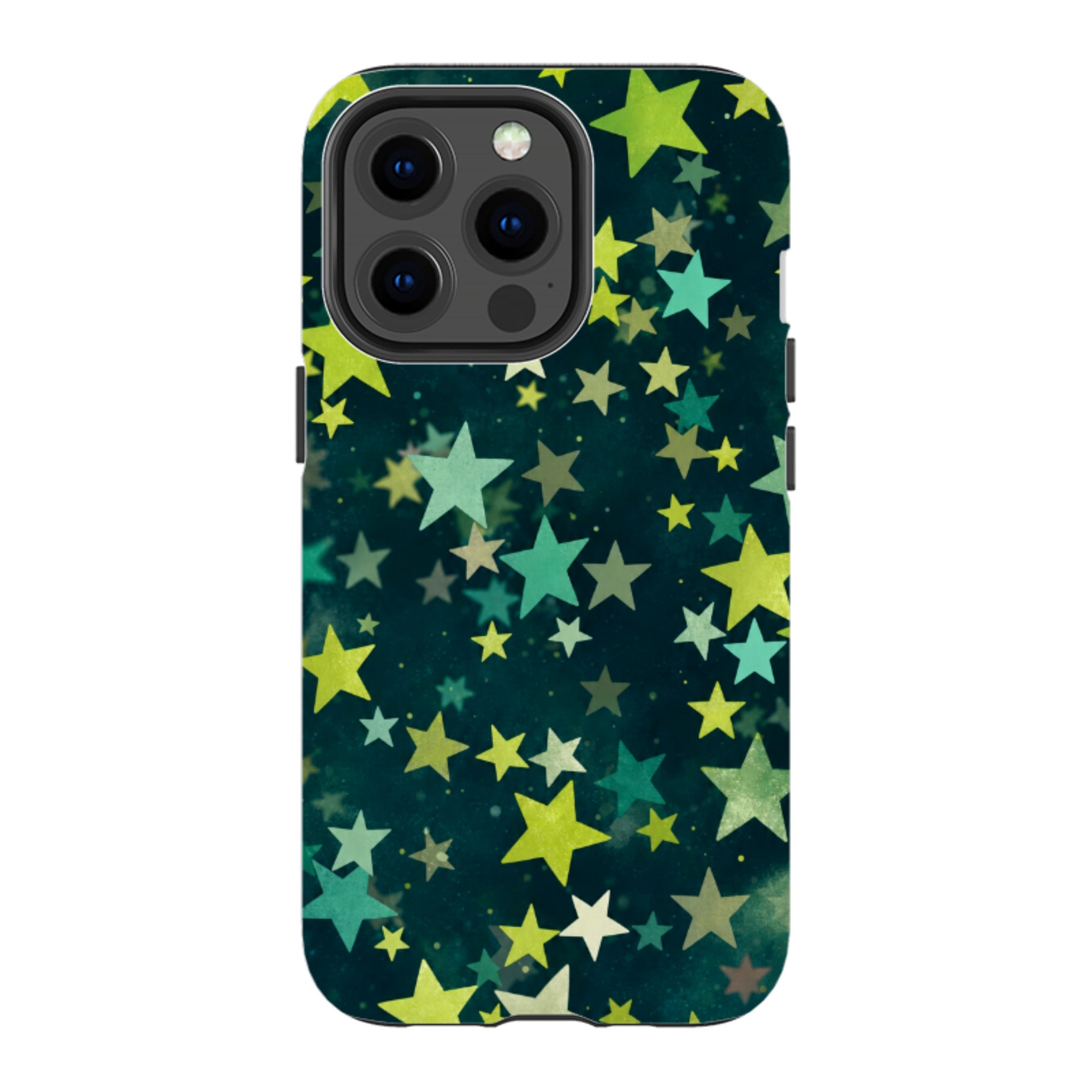 iPhone Tough Case - Green Galaxy Star
