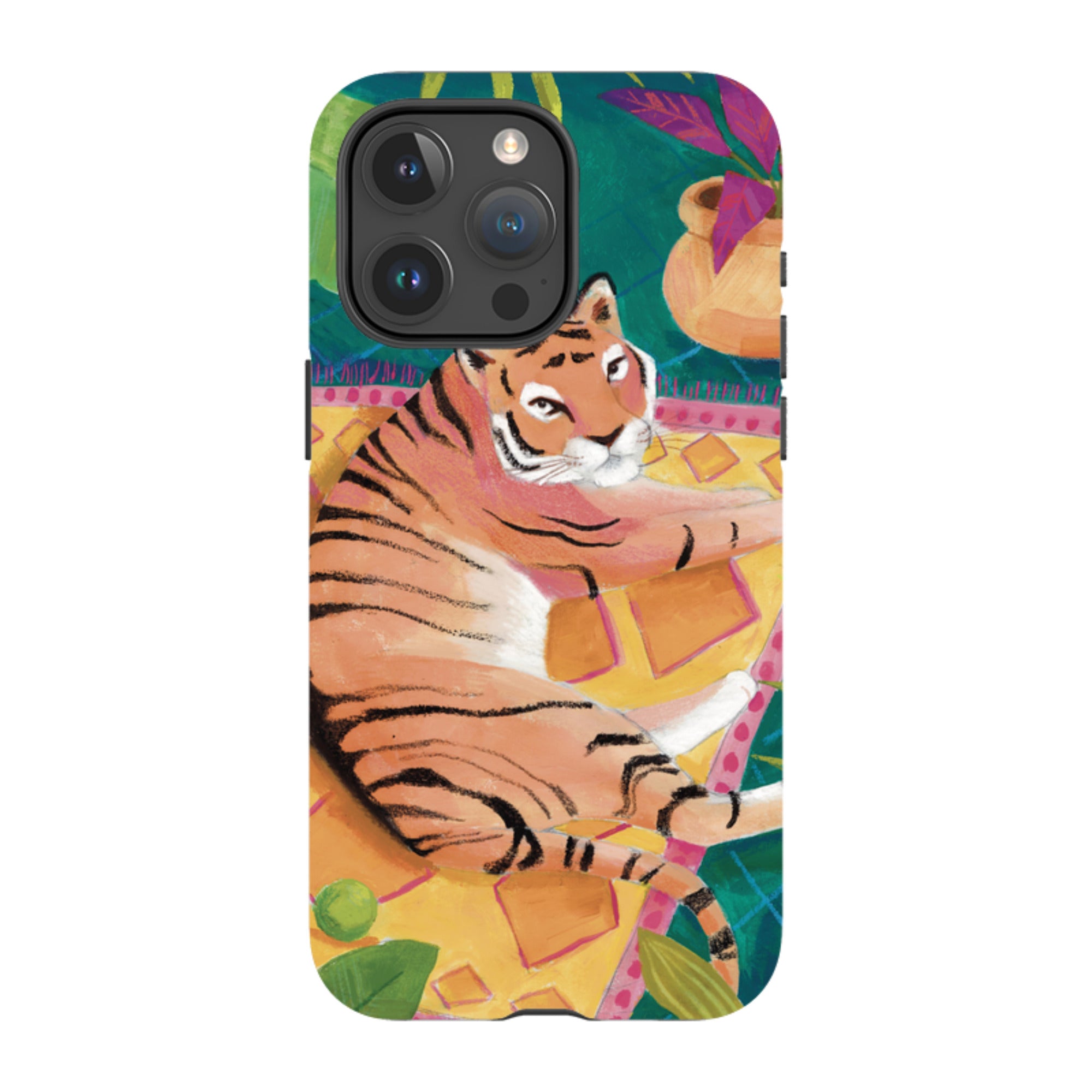 iPhone MagSafe Tough Case -  Tiger In Palms By Bex Parkin