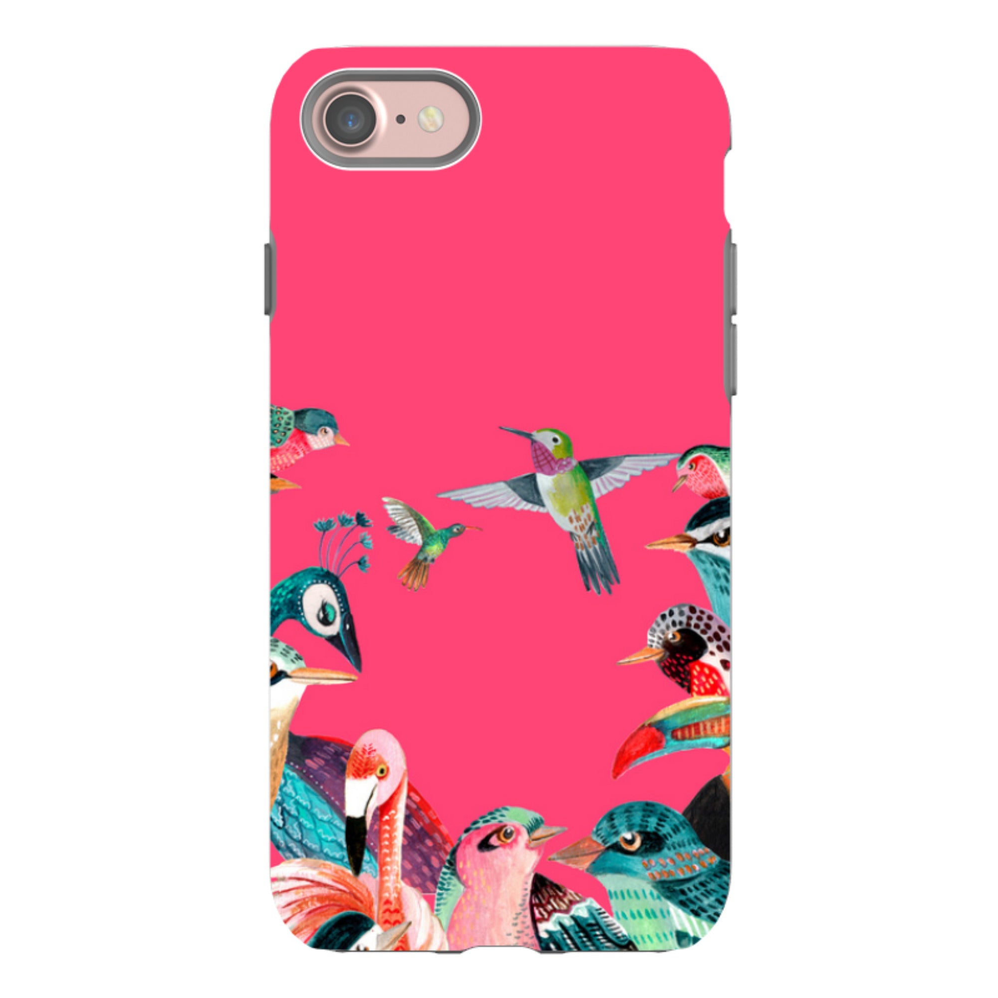iPhone Tough Case - Pink Birds By Caroline Bonne Muller