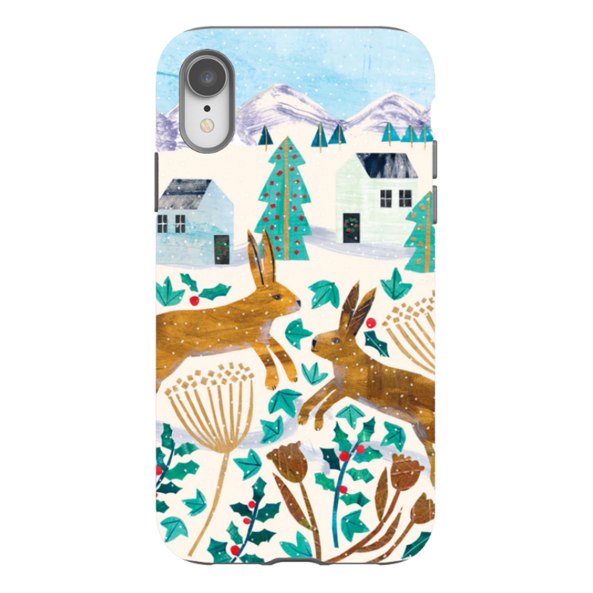 iPhone Tough Case - Xmas Hare By Tracey English