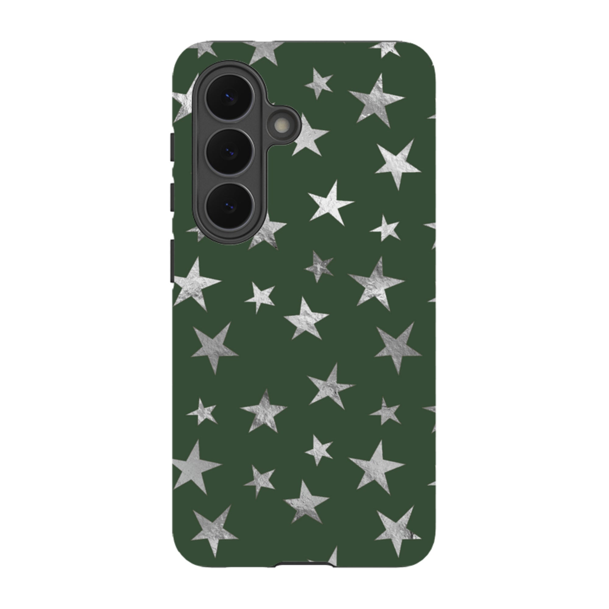 Samsung Tough Case - Green and Silver Stars