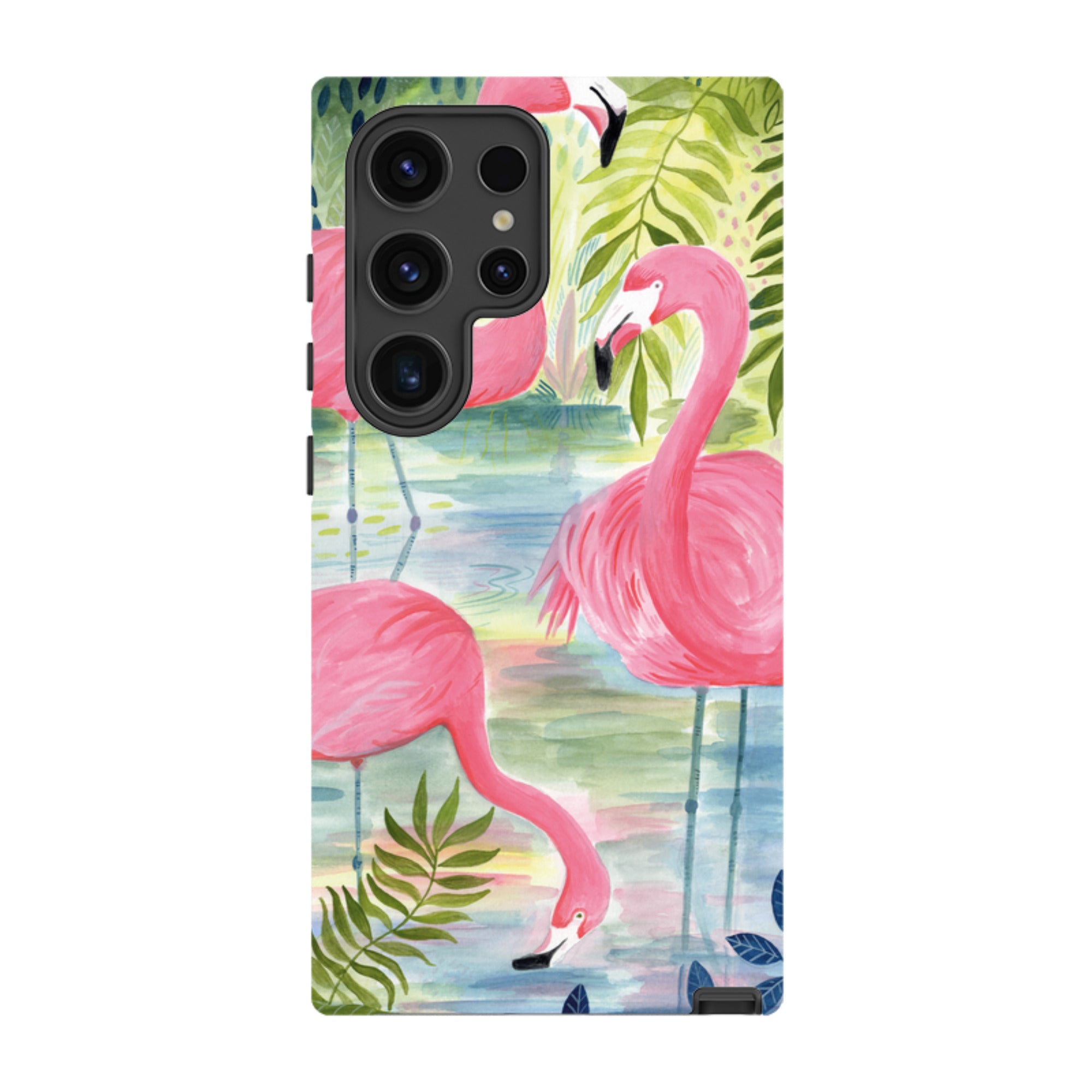 Samsung Tough Case - Three Flamingo By Bex Parkin