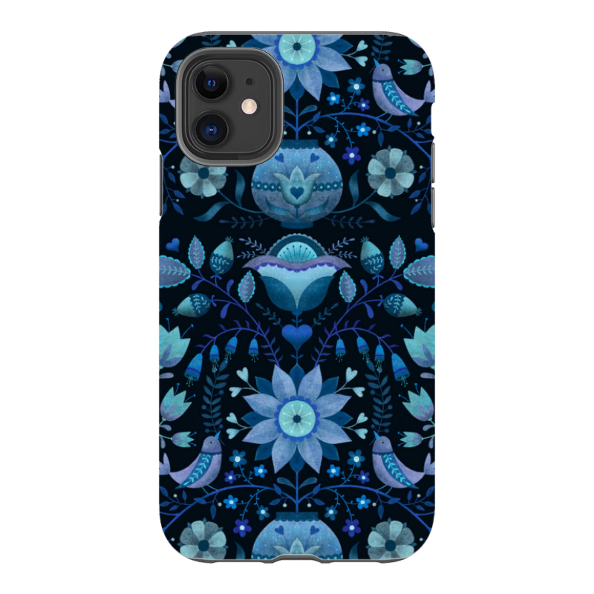 iPhone Tough Case - Blue Folk By Suzy Taylor