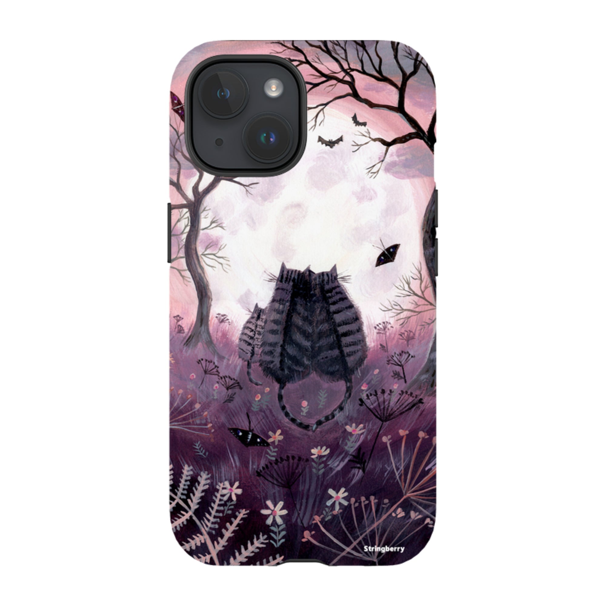iPhone Tough Case - Spooky Cats By Mary Stubberfield
