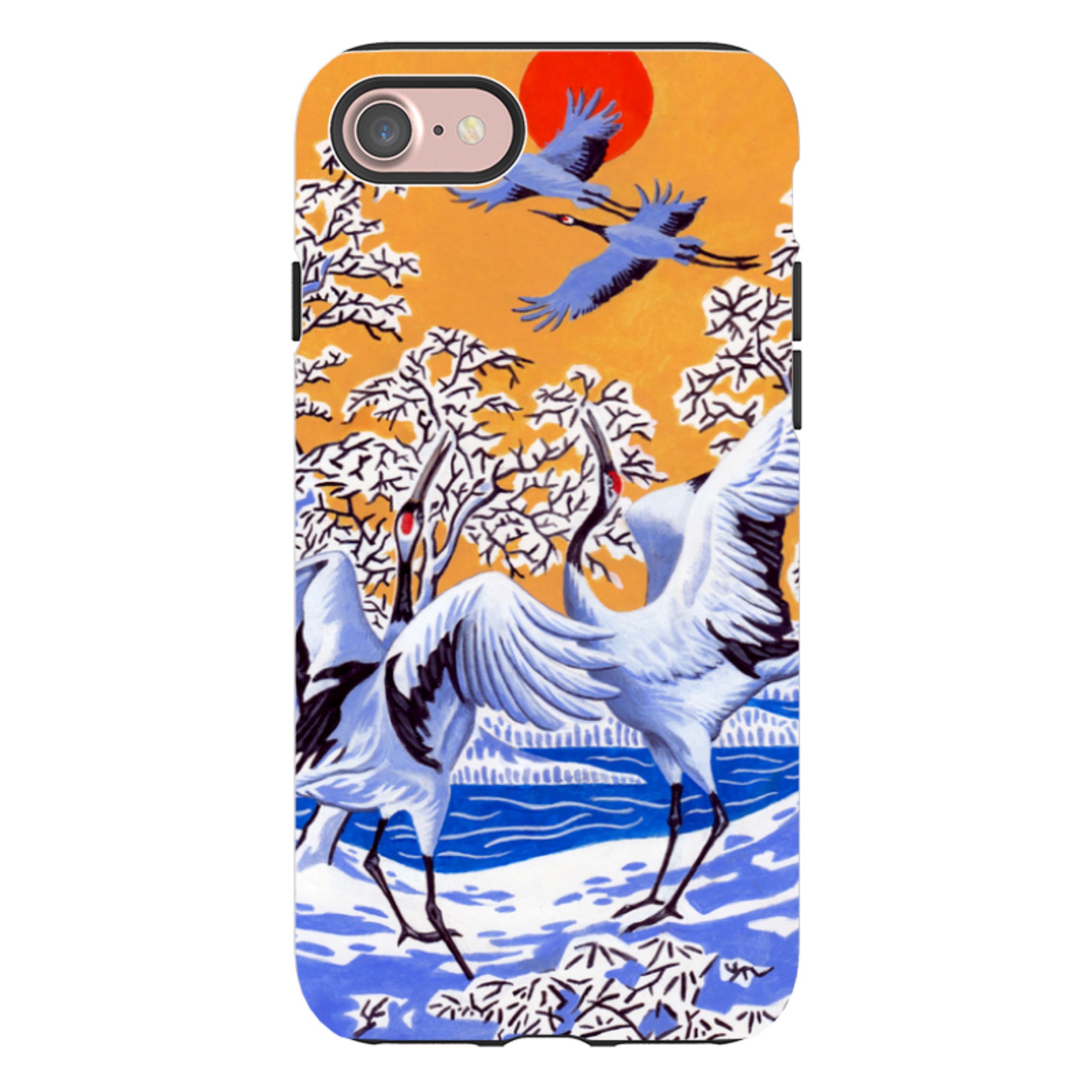iPhone Tough Case - Japanese Cranes By Philip Hood