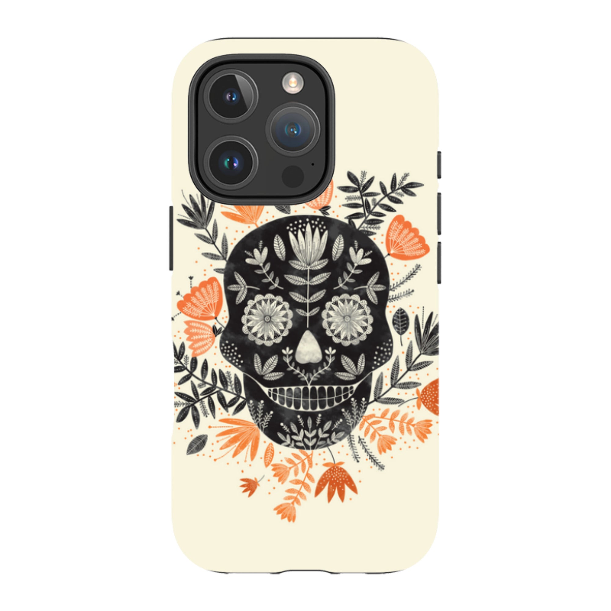 iPhone Tough Case - Sugar Skull Cream By Jade Mosinski