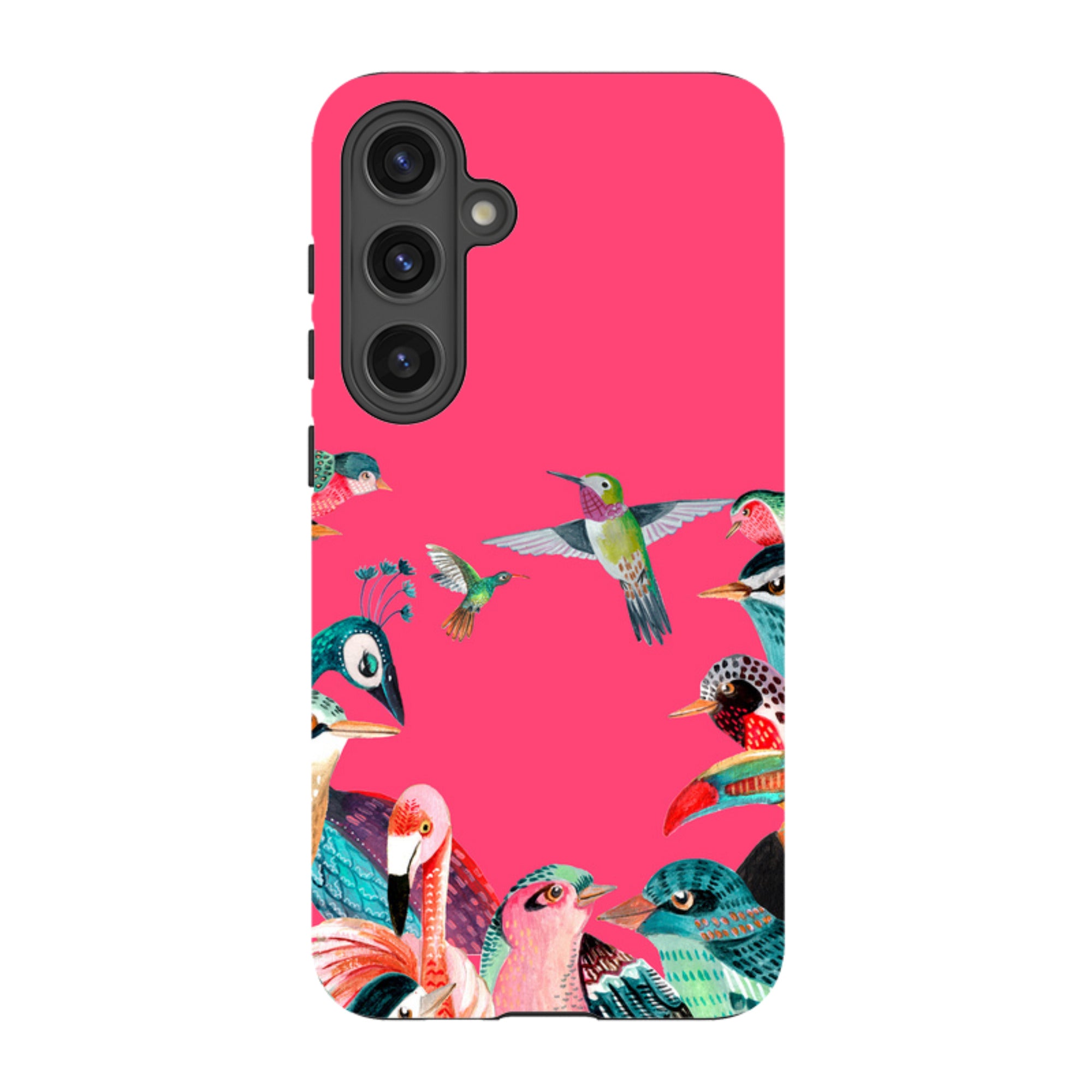 Samsung Tough Case - Pink Birds By Caroline Bonne Muller