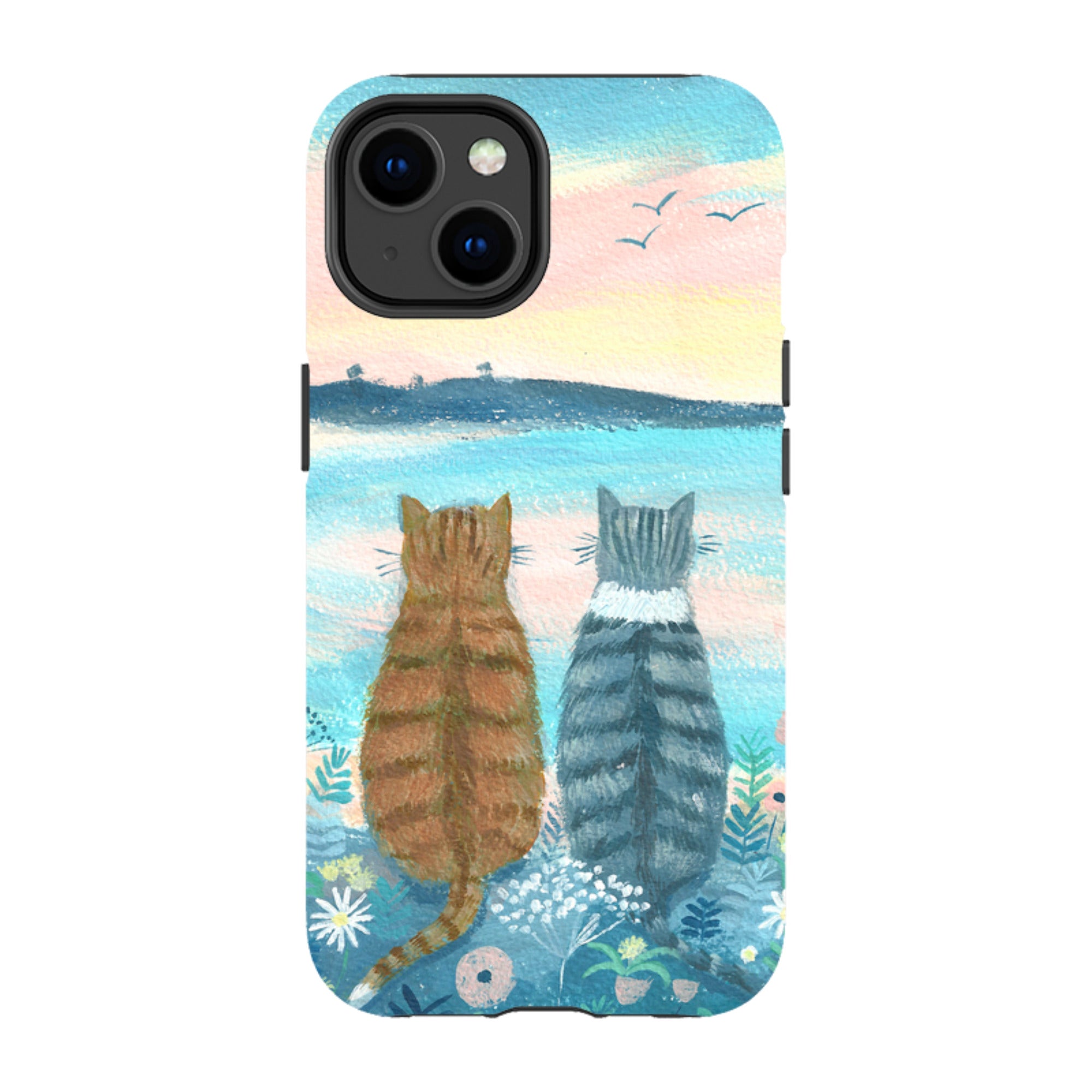 iPhone Tough Case - Sunset Cats 2 By Mary Stubberfield