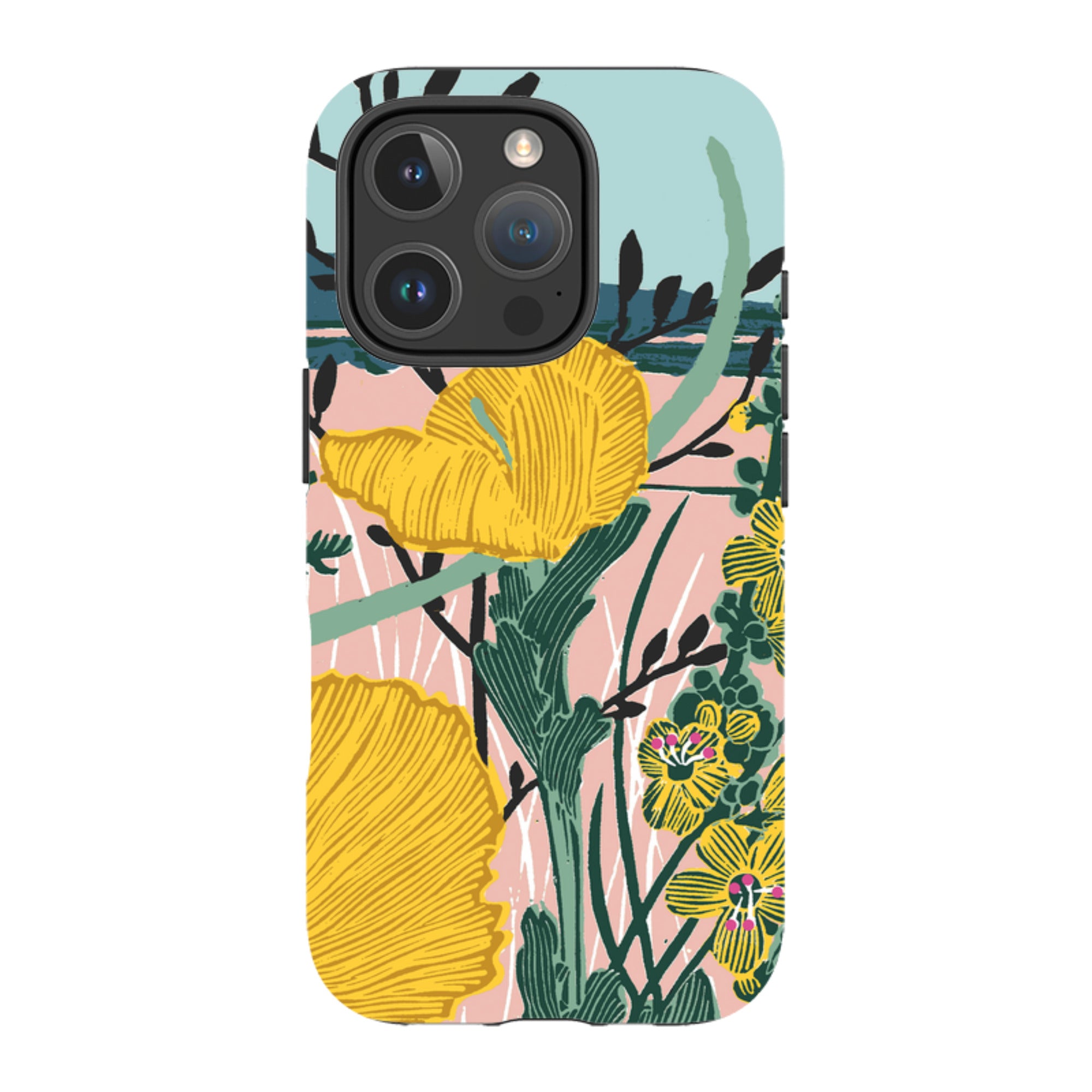 iPhone Tough Case - Yellow Poppies By Kate Heiss