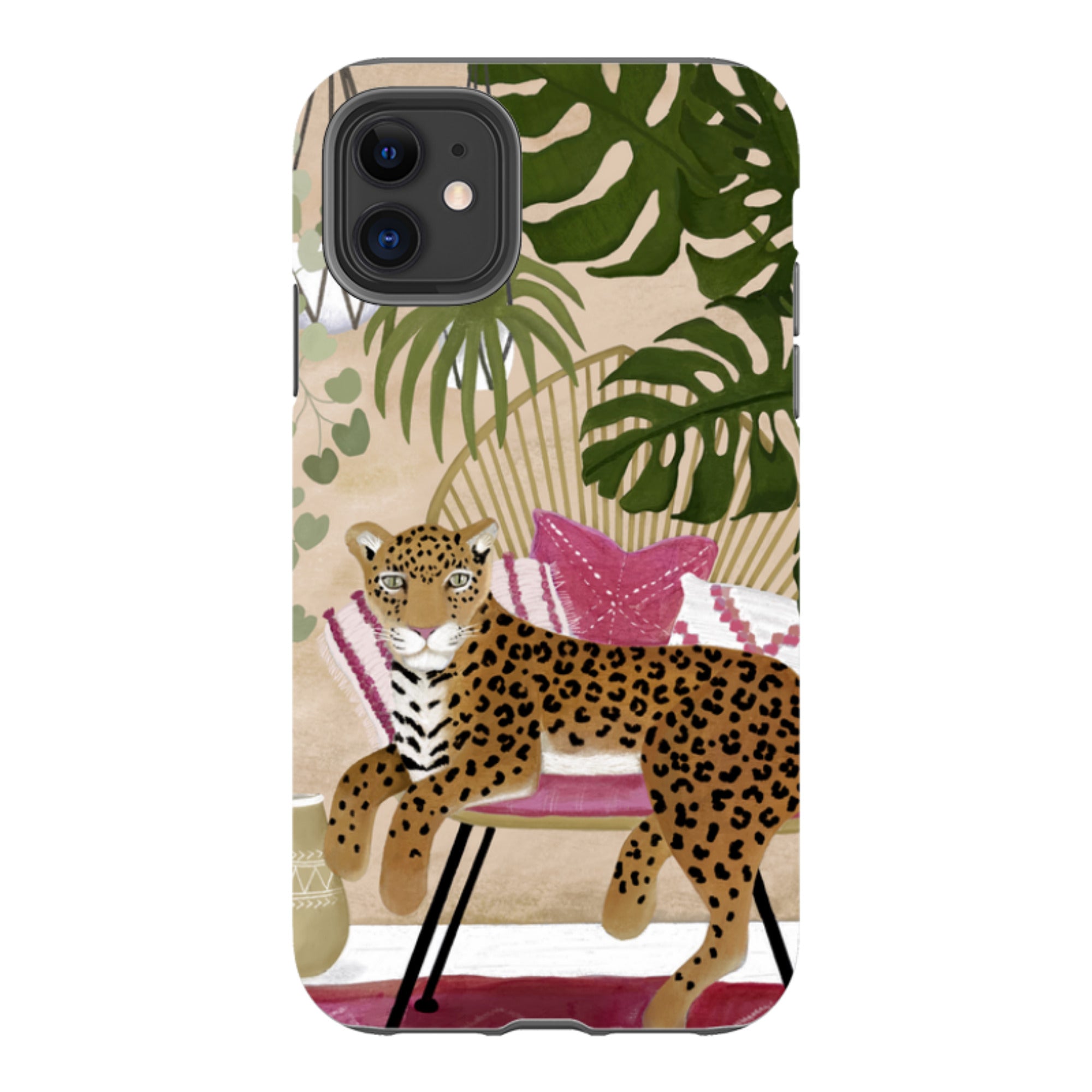 iPhone Tough Case - Boho Leopard Cream By Bex Parkin