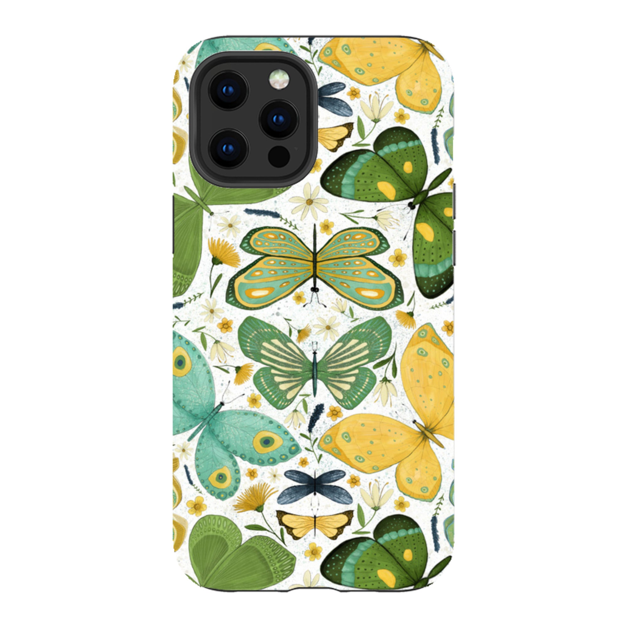 iPhone Tough Case - Green Butterflies By Maja Lindberg