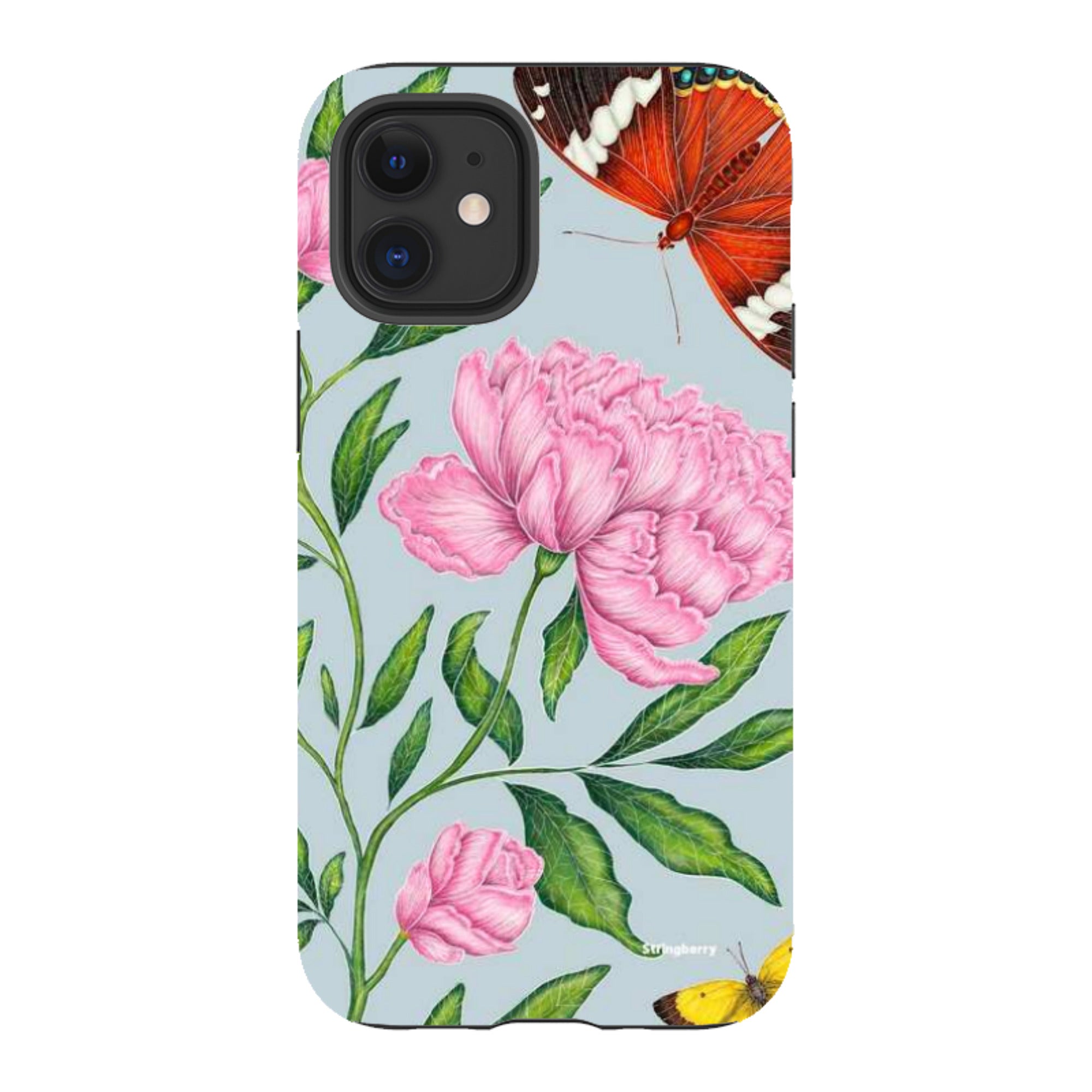 iPhone Tough Case - Butterflies And Peonies By Catherine Rowe