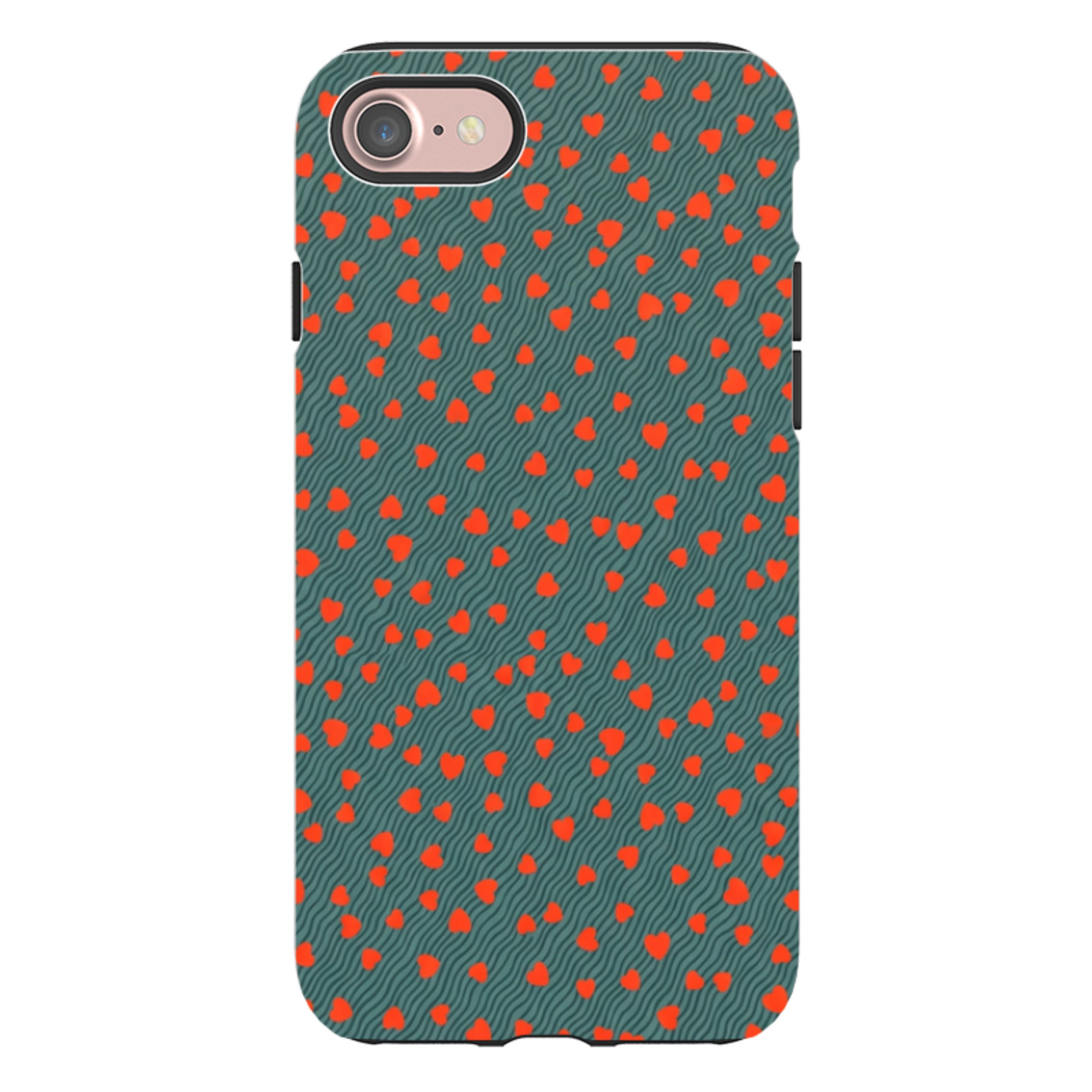 iPhone Tough Case - Red Hearts