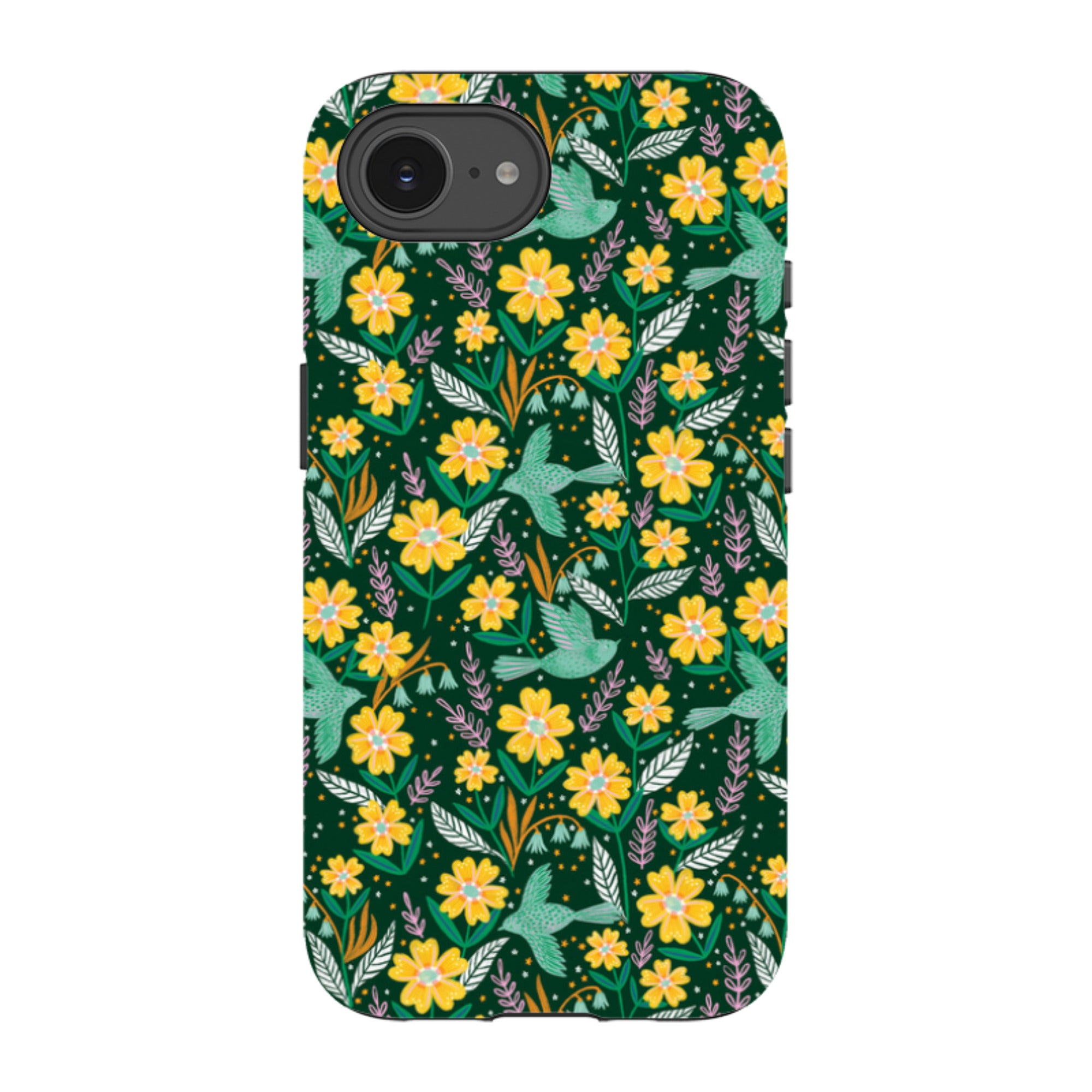 iPhone Tough Case - Sweet Birds Green By Lee Foster Wilson