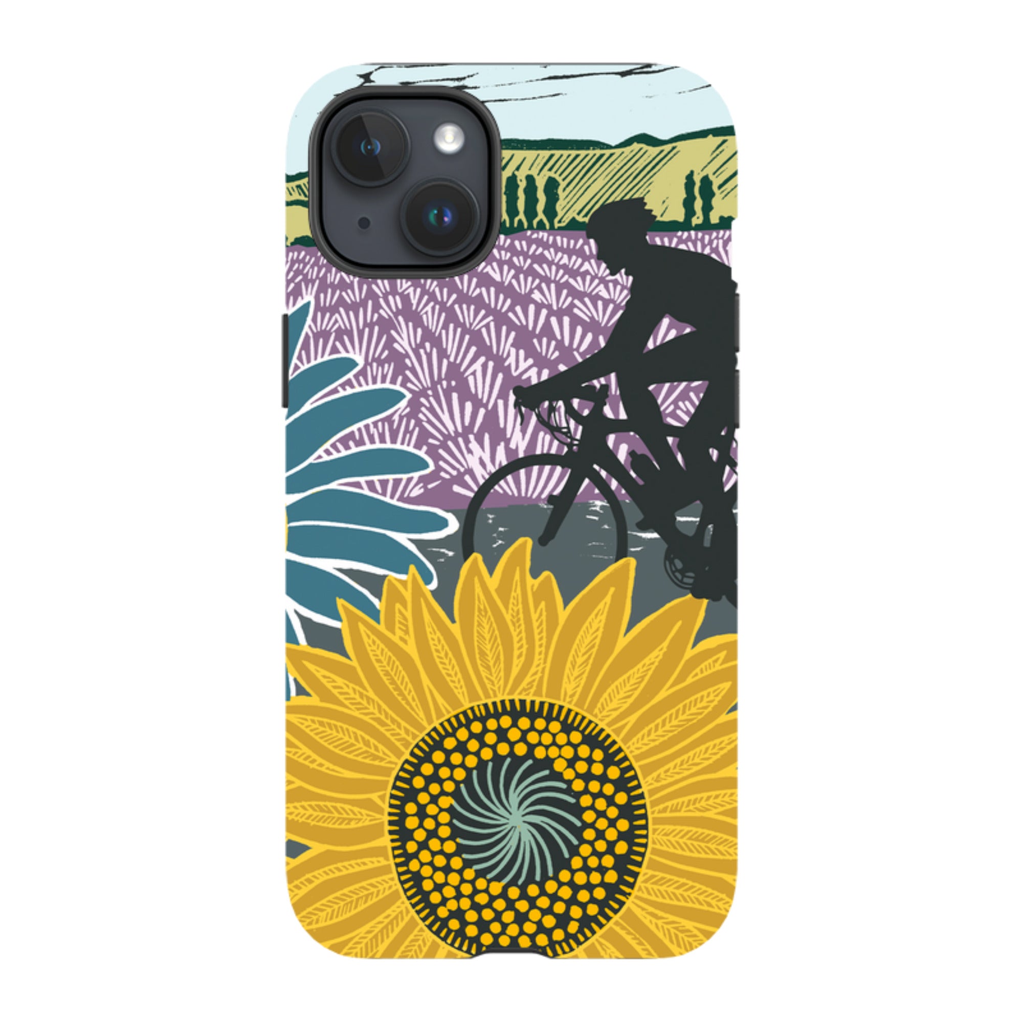 iPhone Tough Case - Bike And Sunflowers By Kate Heiss