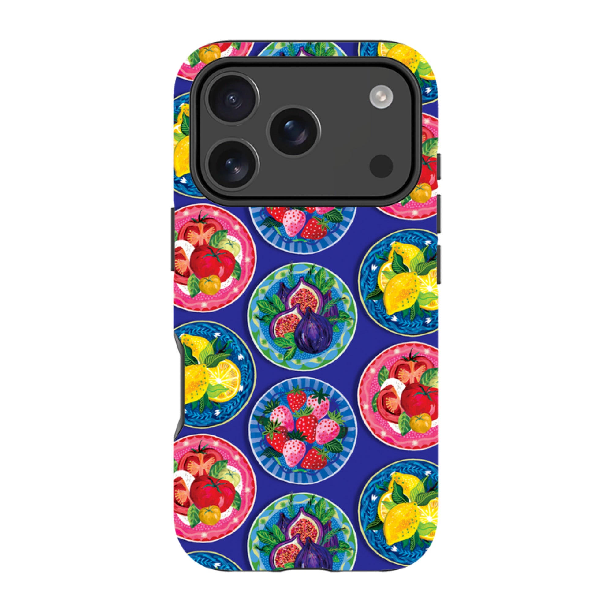 iPhone MagSafe Tough Case - Summer Plates Blue By Emma Frances Grant