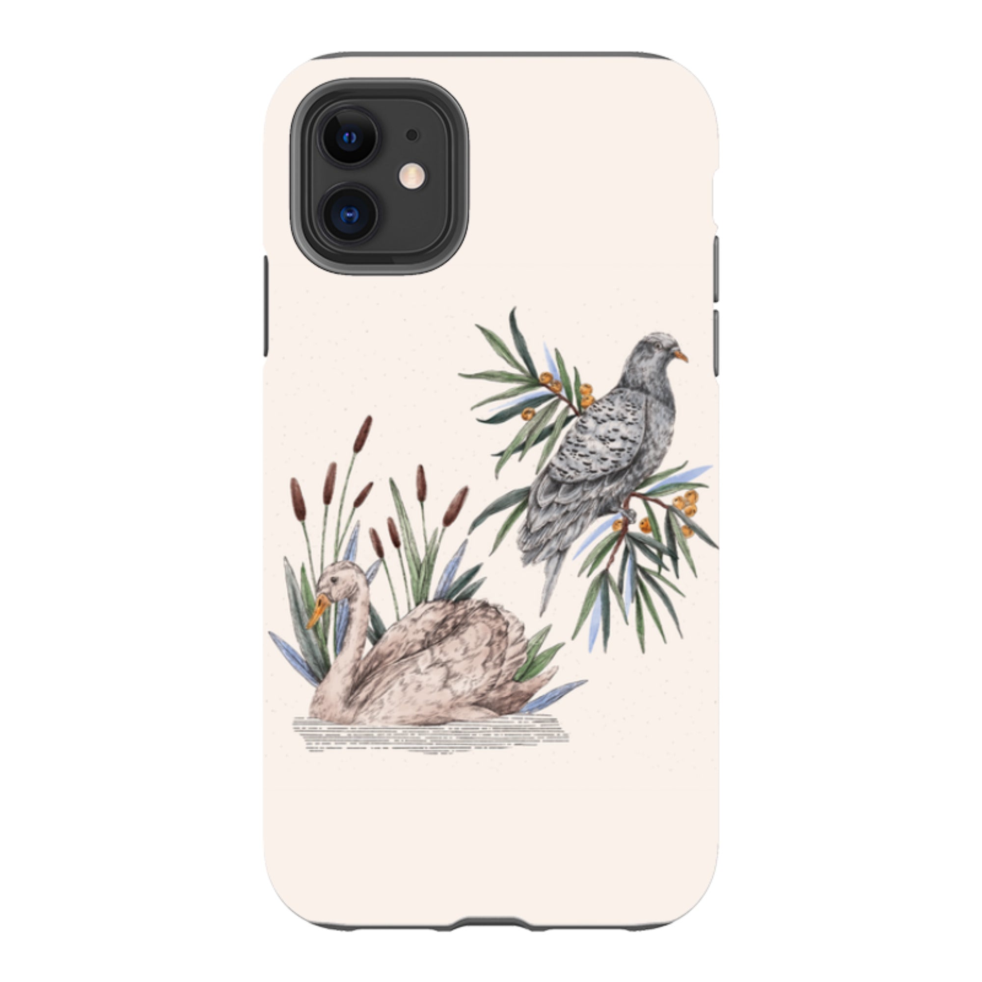 iPhone Tough Case - Swan Pigeon By Jade Mosinski