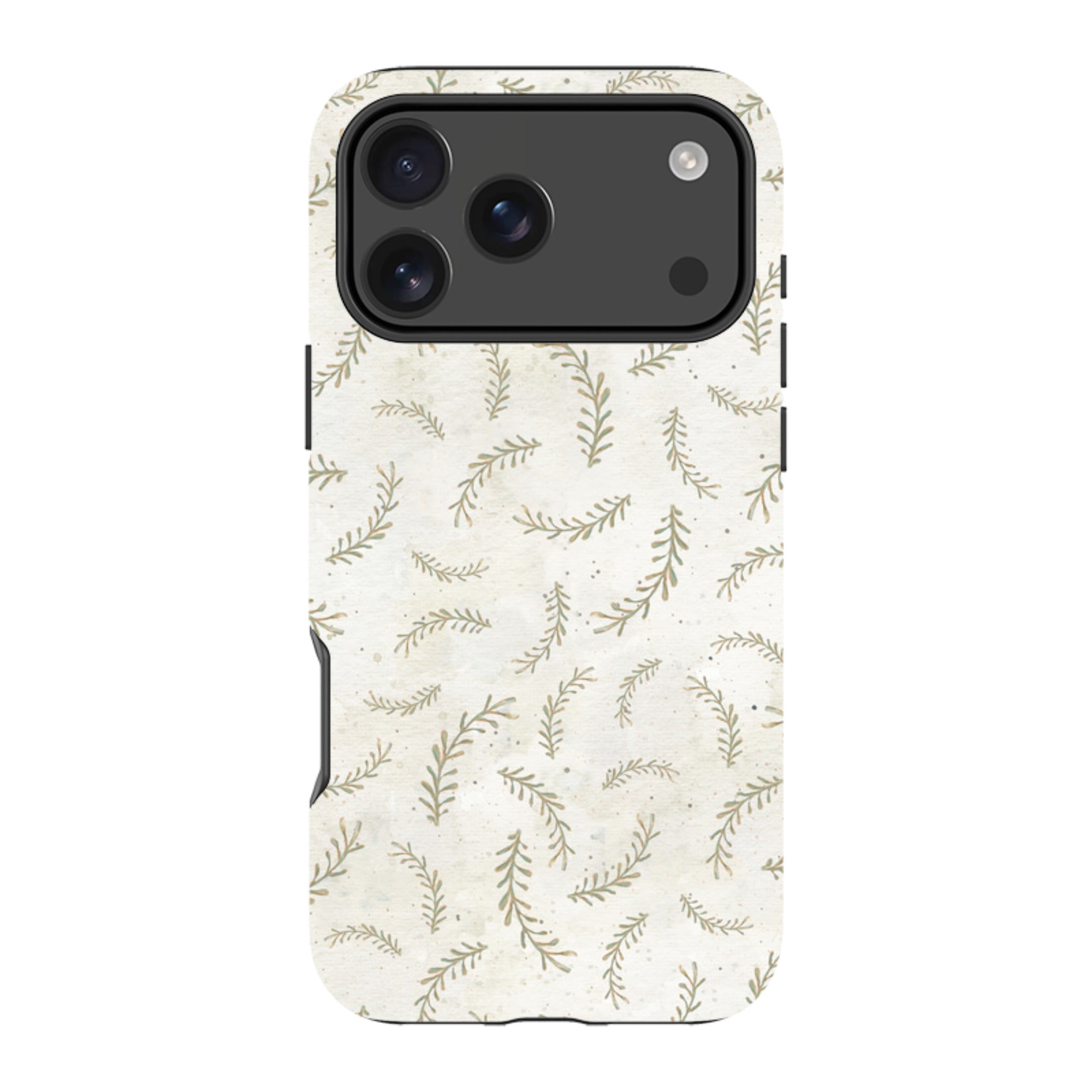 iPhone MagSafe Tough Case - Feathers Grey By Katherine Quinn