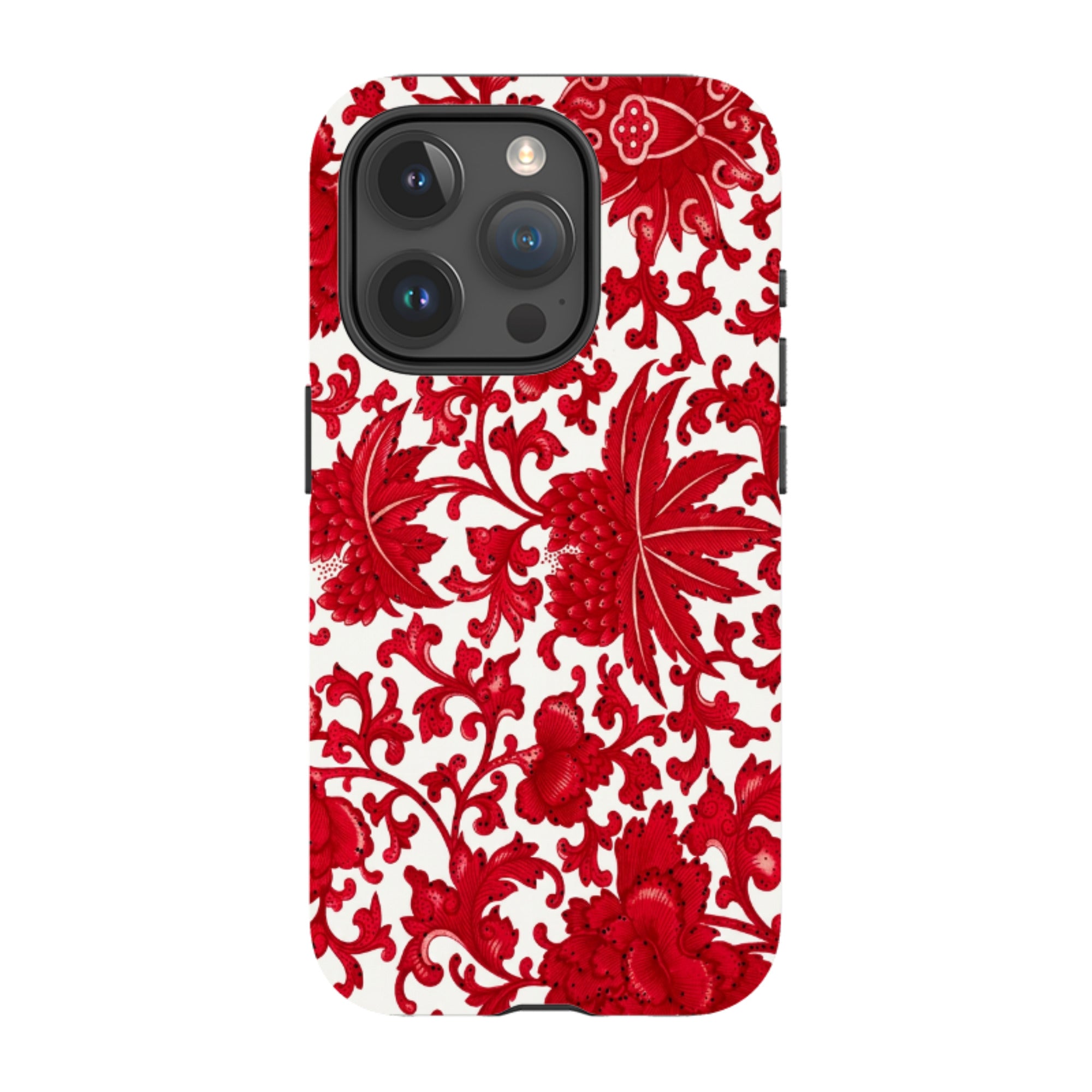 iPhone MagSafe Tough Case - Red Chinoiserie Floral