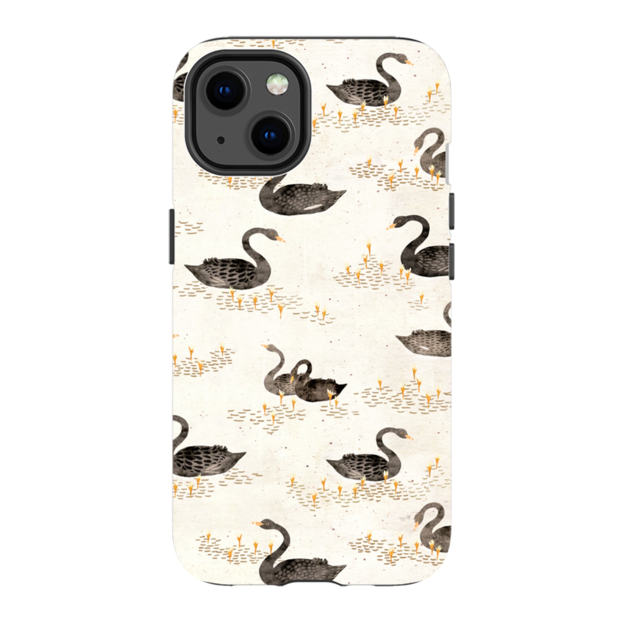 iPhone MagSafe Tough Case - Swans Cream By Katherine Quinn